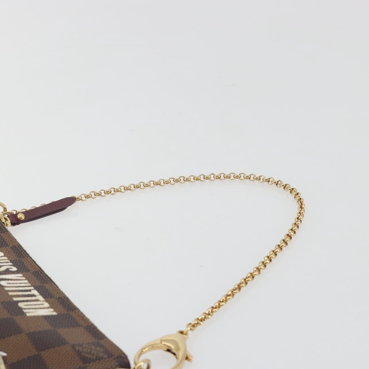 LOUIS VUITTON Damier Ebene Pochette Mira MM Pouch N63091 LV Auth 195958V
