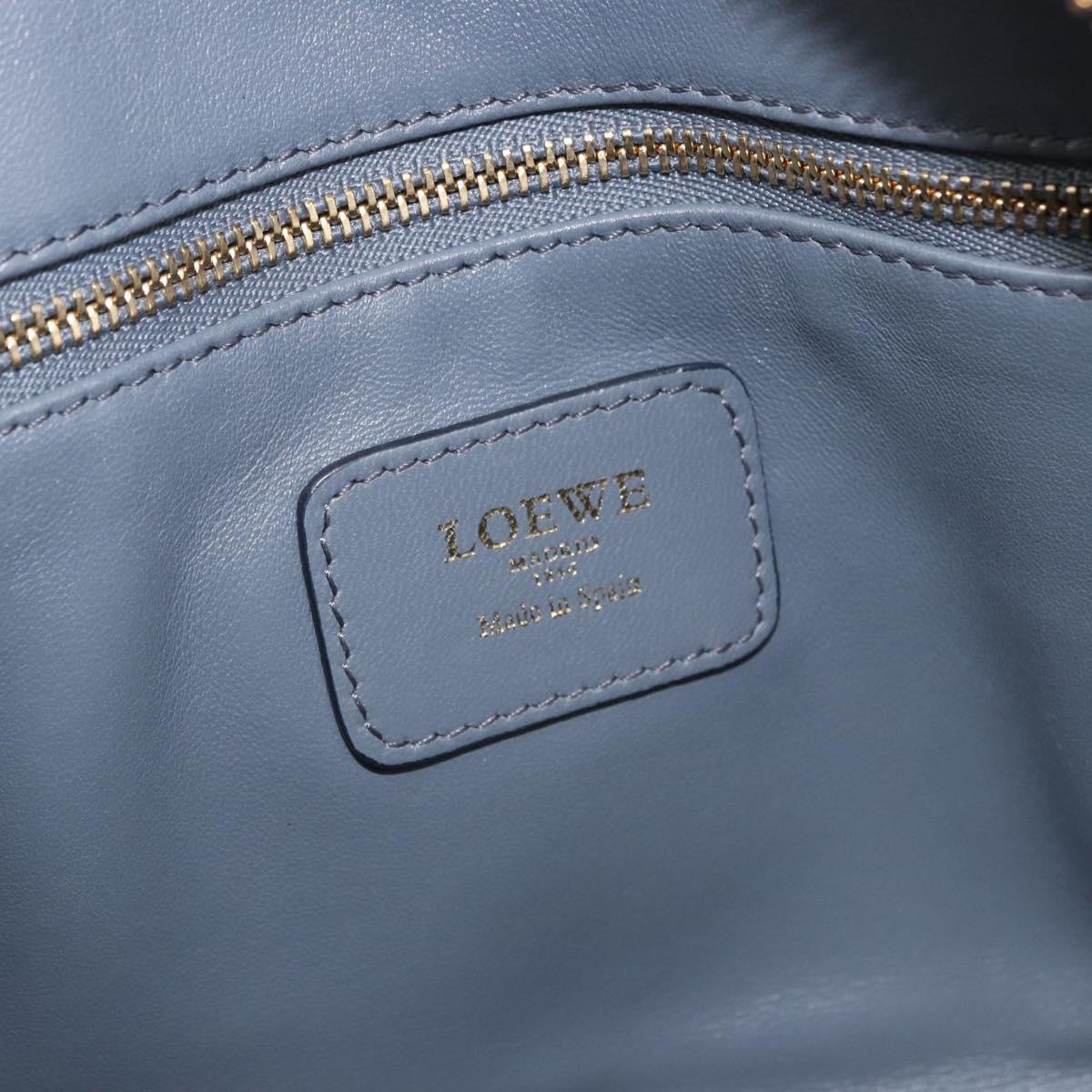 LOEWE Amazona 28 Hand Bag Leather Gray Gold Auth 195962M
