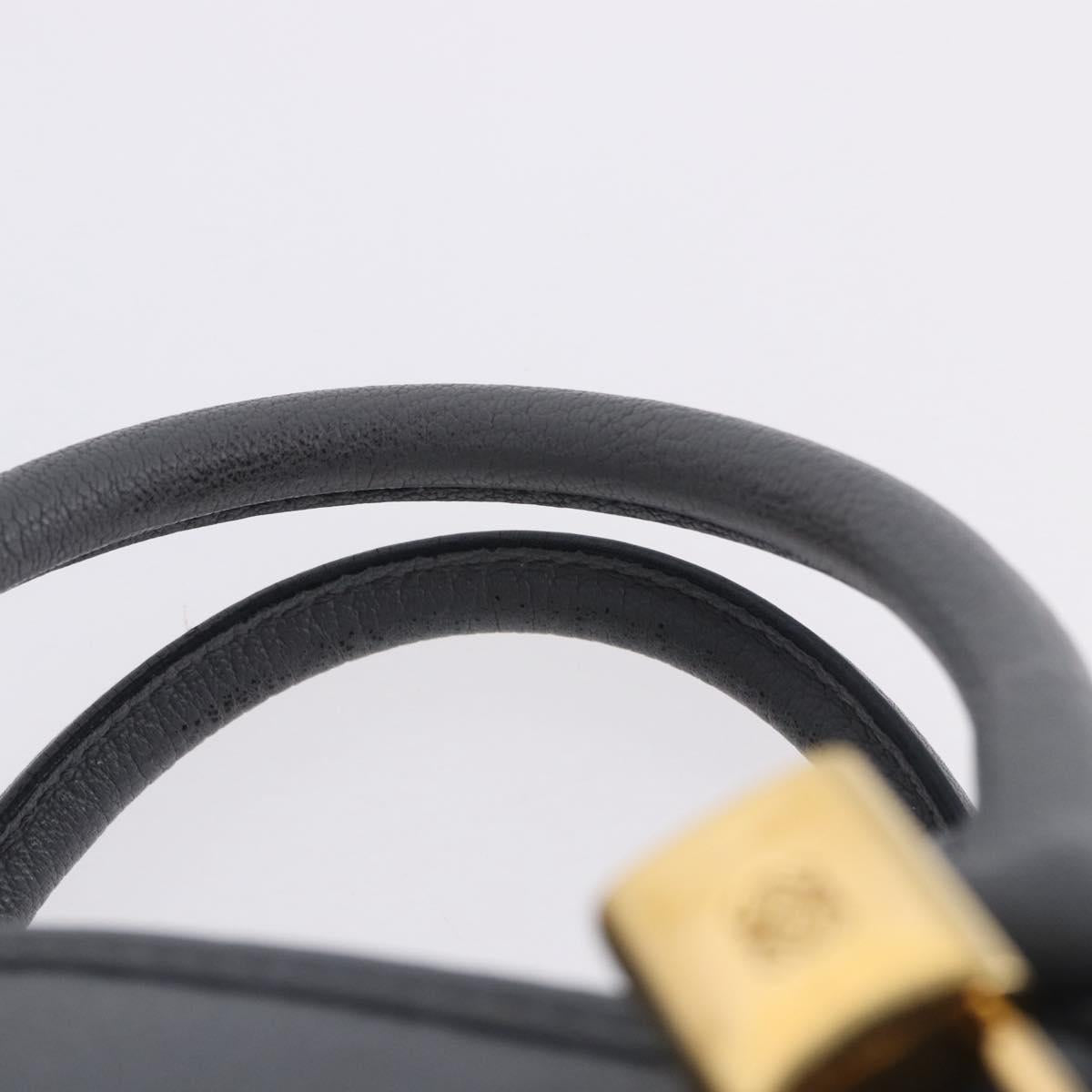 LOEWE Amazona 28 Hand Bag Leather Gray Gold Auth 195962M