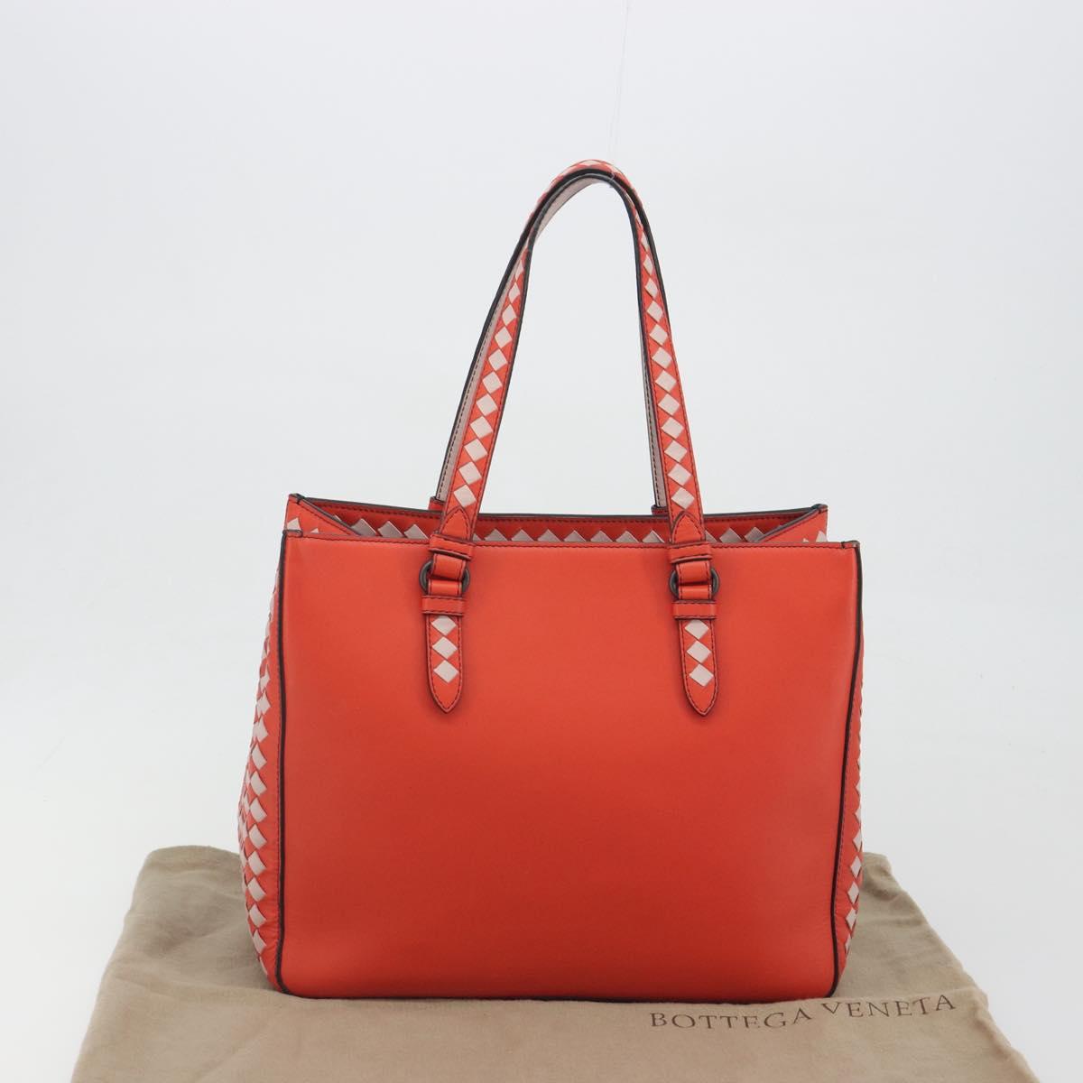 BOTTEGA VENETA INTRECCIATO Tote Bag Leather Red Auth 195966V