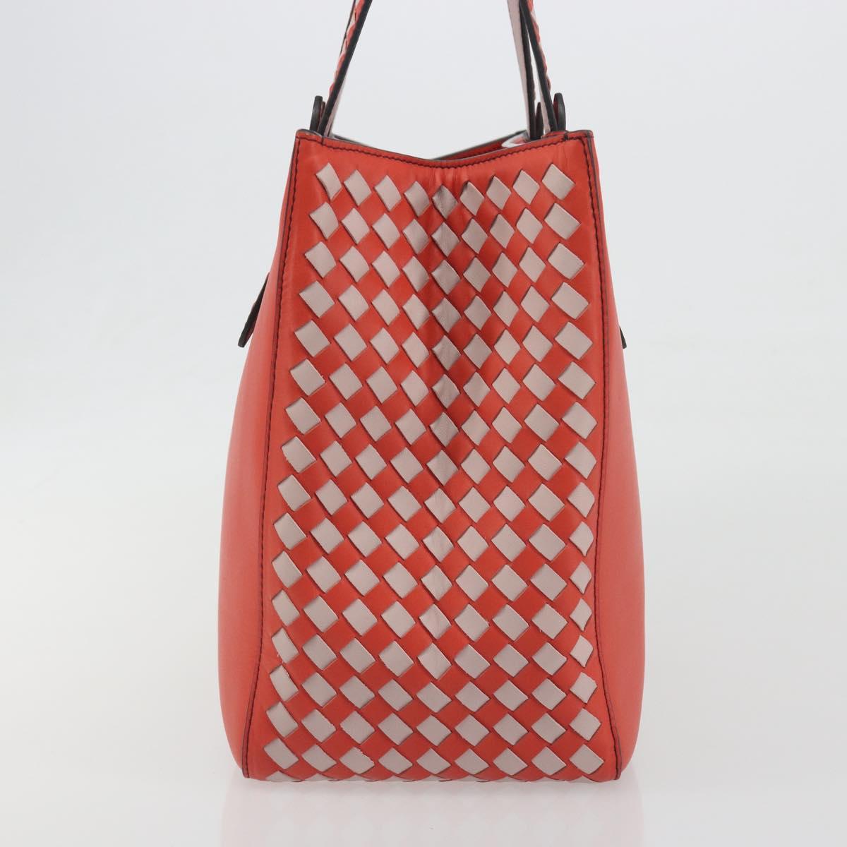 BOTTEGA VENETA INTRECCIATO Tote Bag Leather Red Auth 195966V