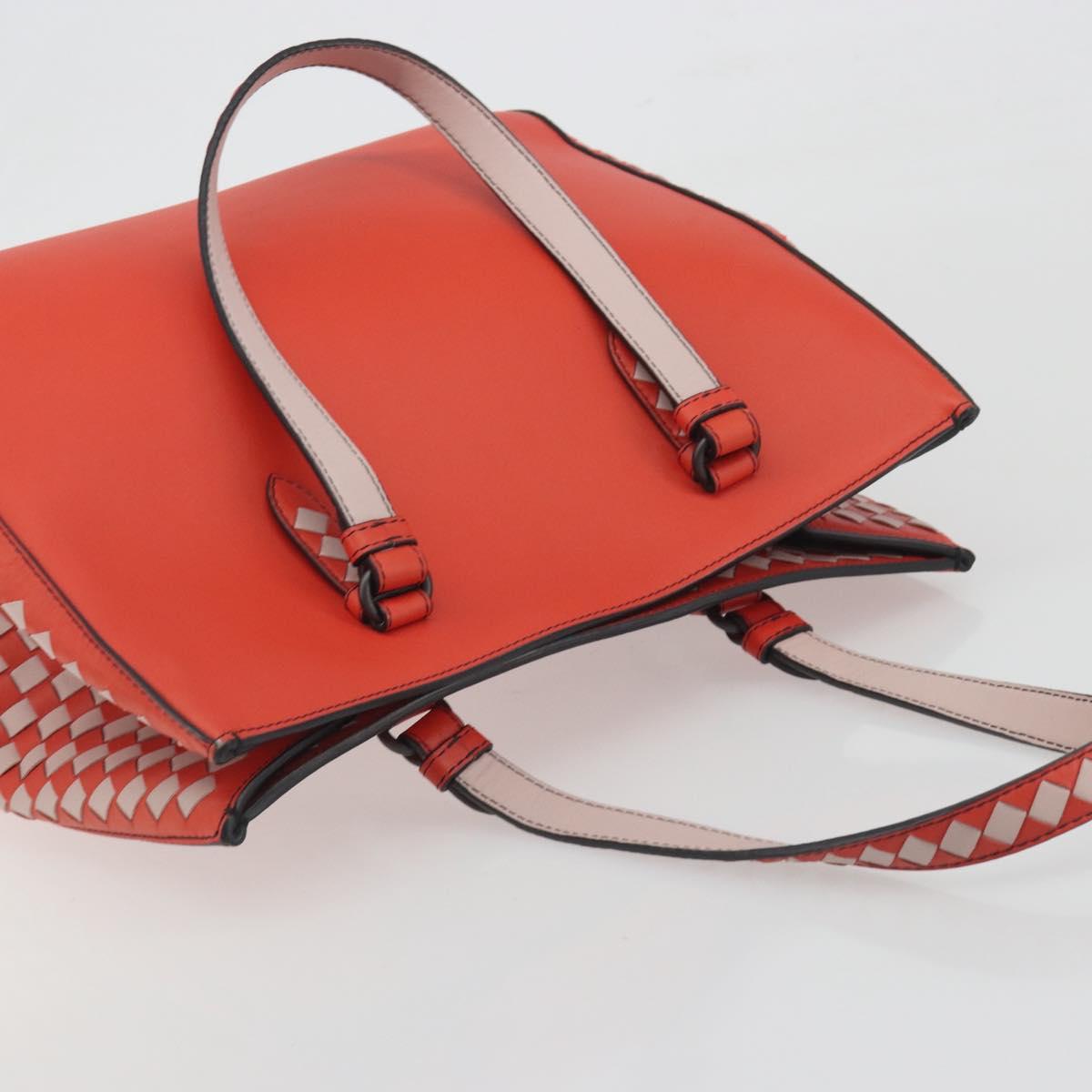 BOTTEGA VENETA INTRECCIATO Tote Bag Leather Red Auth 195966V
