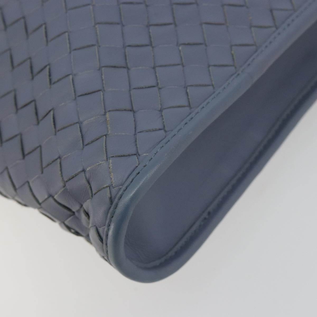 BOTTEGA VENETA INTRECCIATO Briefcase Leather 2way Light Blue Auth 195968A