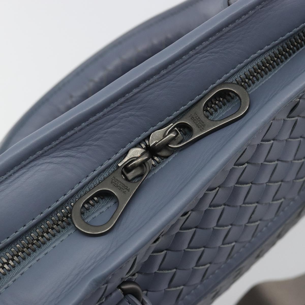 BOTTEGA VENETA INTRECCIATO Briefcase Leather 2way Light Blue Auth 195968A