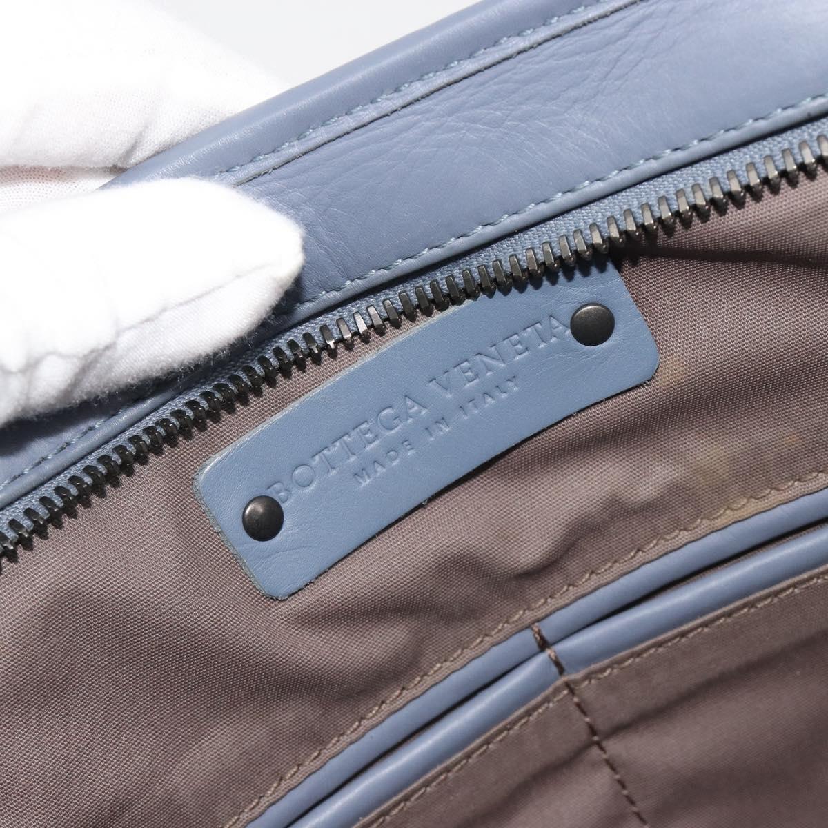 BOTTEGA VENETA INTRECCIATO Briefcase Leather 2way Light Blue Auth 195968A