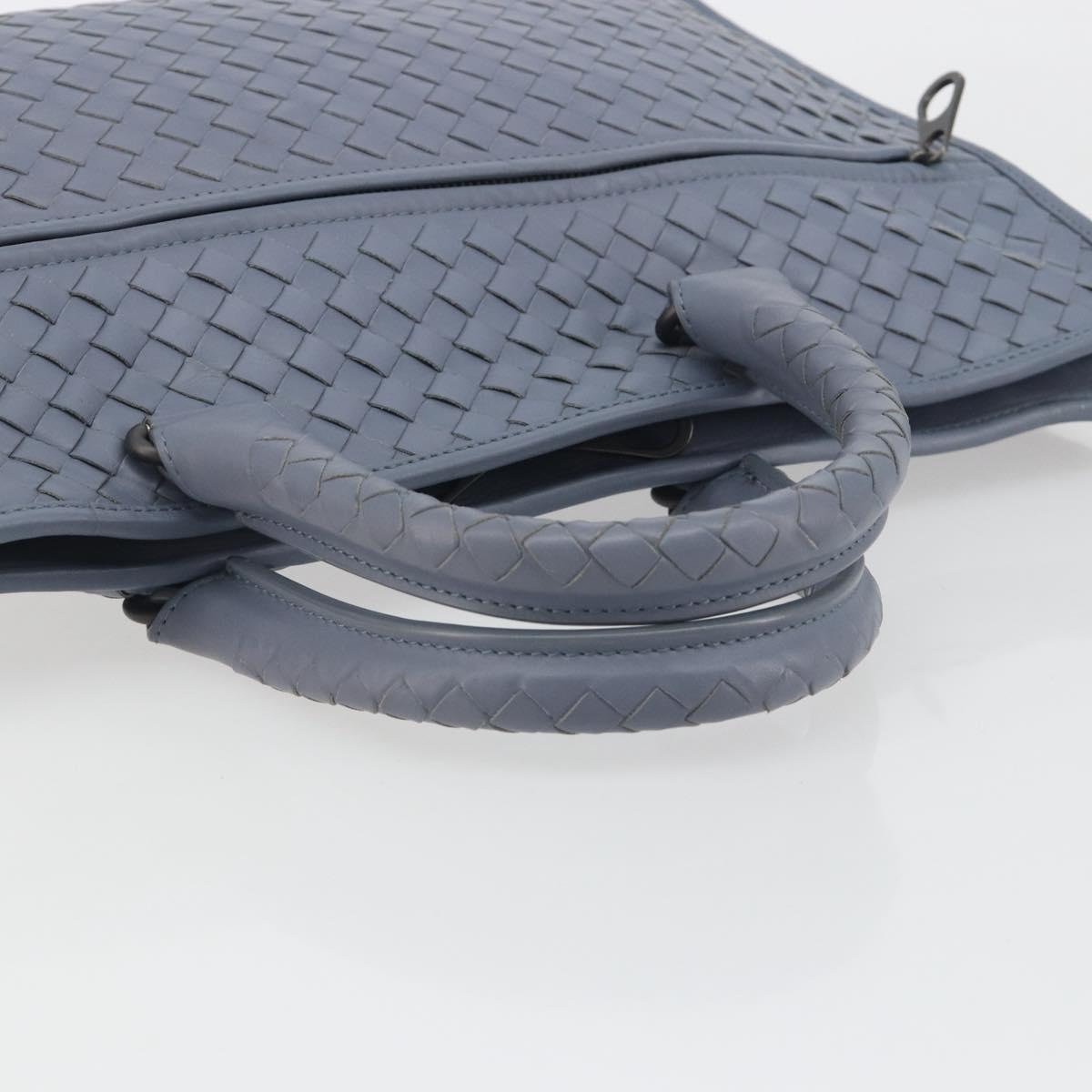 BOTTEGA VENETA INTRECCIATO Briefcase Leather 2way Light Blue Auth 195968A