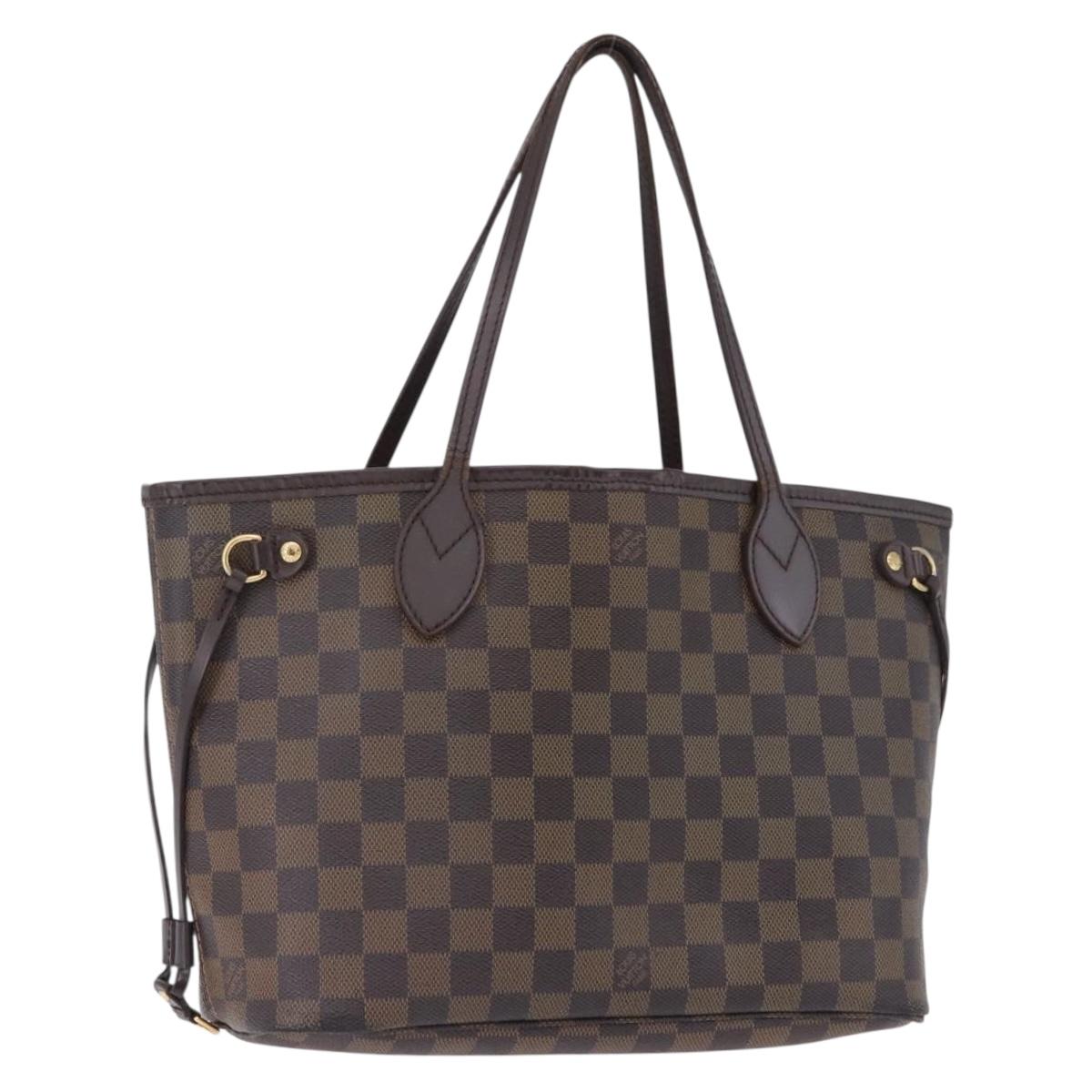 LOUIS VUITTON Damier Ebene Neverfull PM Tote Bag N51109 LV Auth 195969