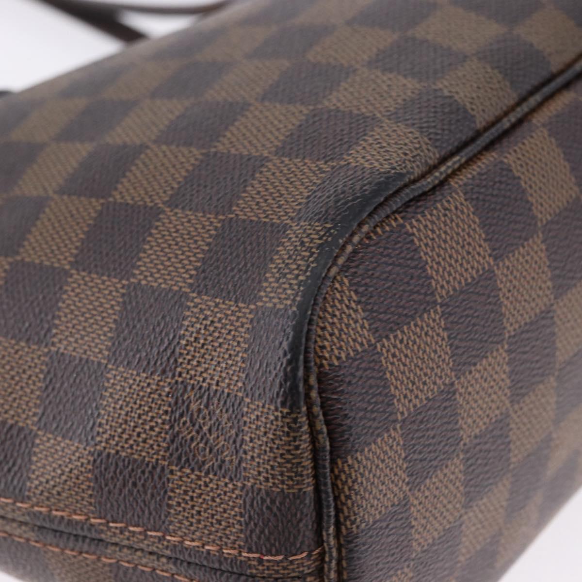 LOUIS VUITTON Damier Ebene Neverfull PM Tote Bag N51109 LV Auth 195969
