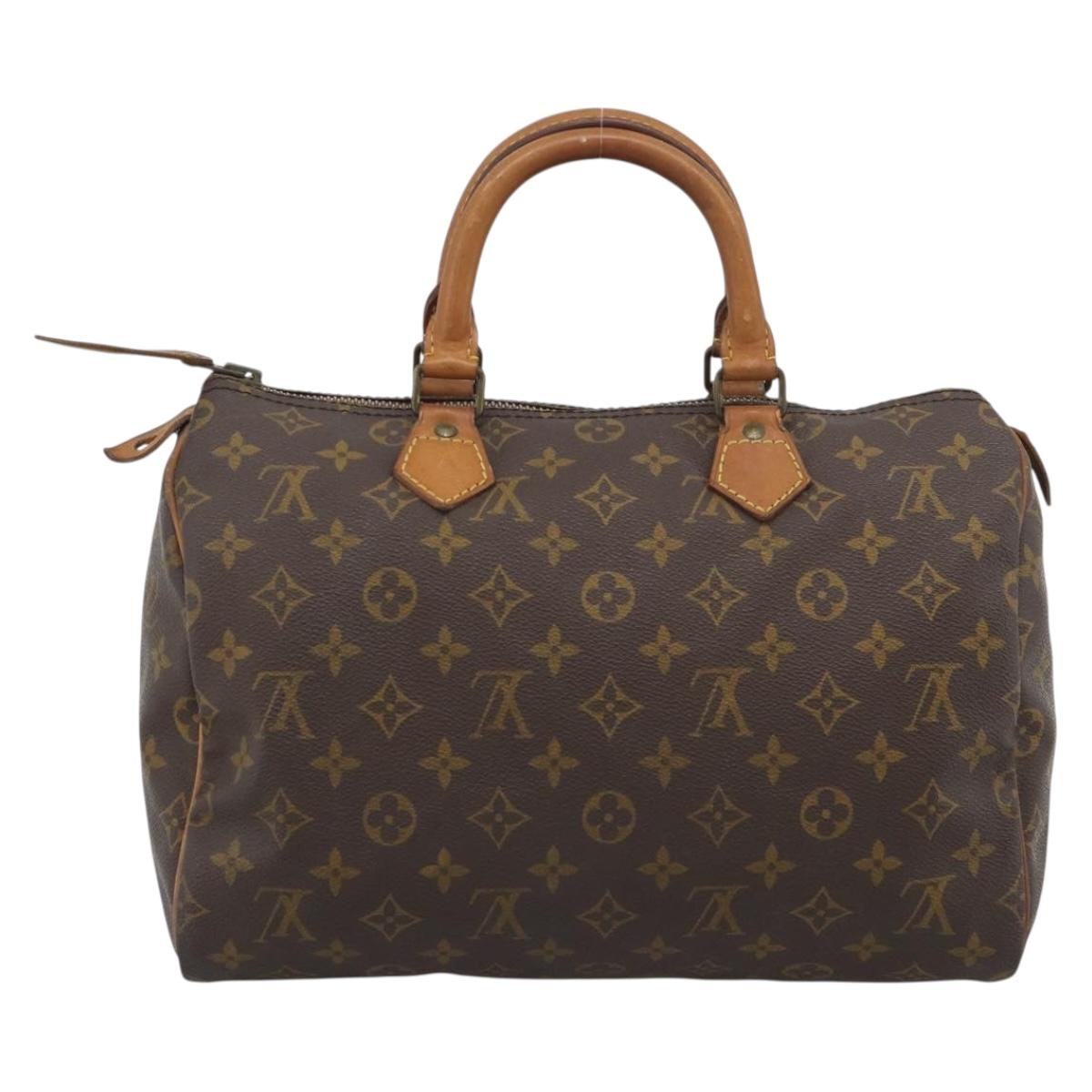 LOUIS VUITTON Monogram Speedy 30 Hand Bag M41526 LV Auth 195975