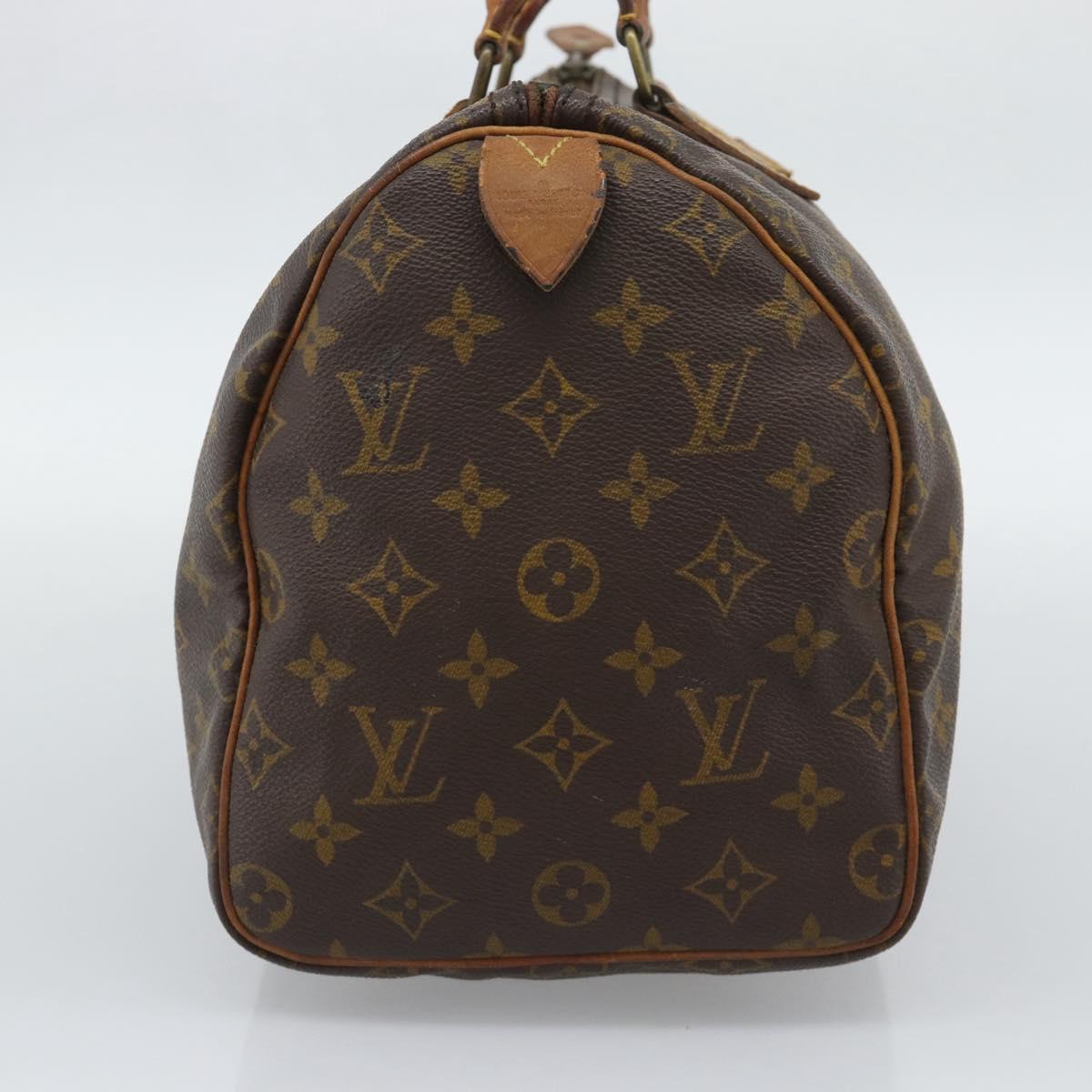 LOUIS VUITTON Monogram Speedy 30 Hand Bag M41526 LV Auth 195975