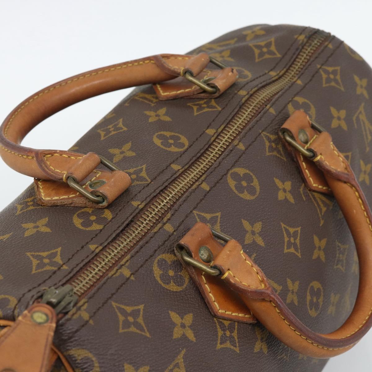 LOUIS VUITTON Monogram Speedy 30 Hand Bag M41526 LV Auth 195975