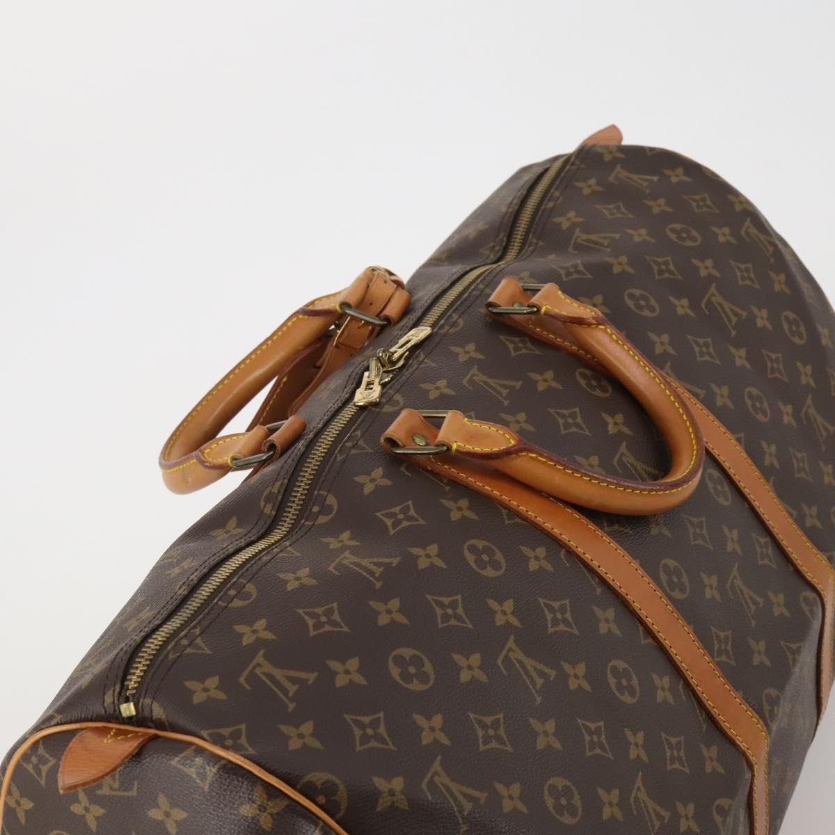 LOUIS VUITTON Monogram Keepall 55 Boston Bag M41424 LV Auth 195976A