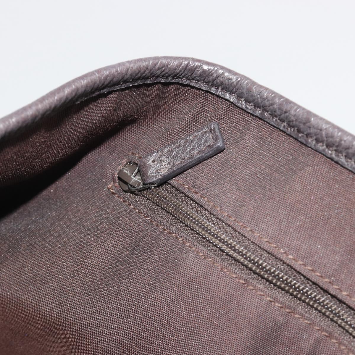 GUCCI GG Canvas Web Sherry Line Bag Nylon Outlet Brown Silver 293592 Auth 195991