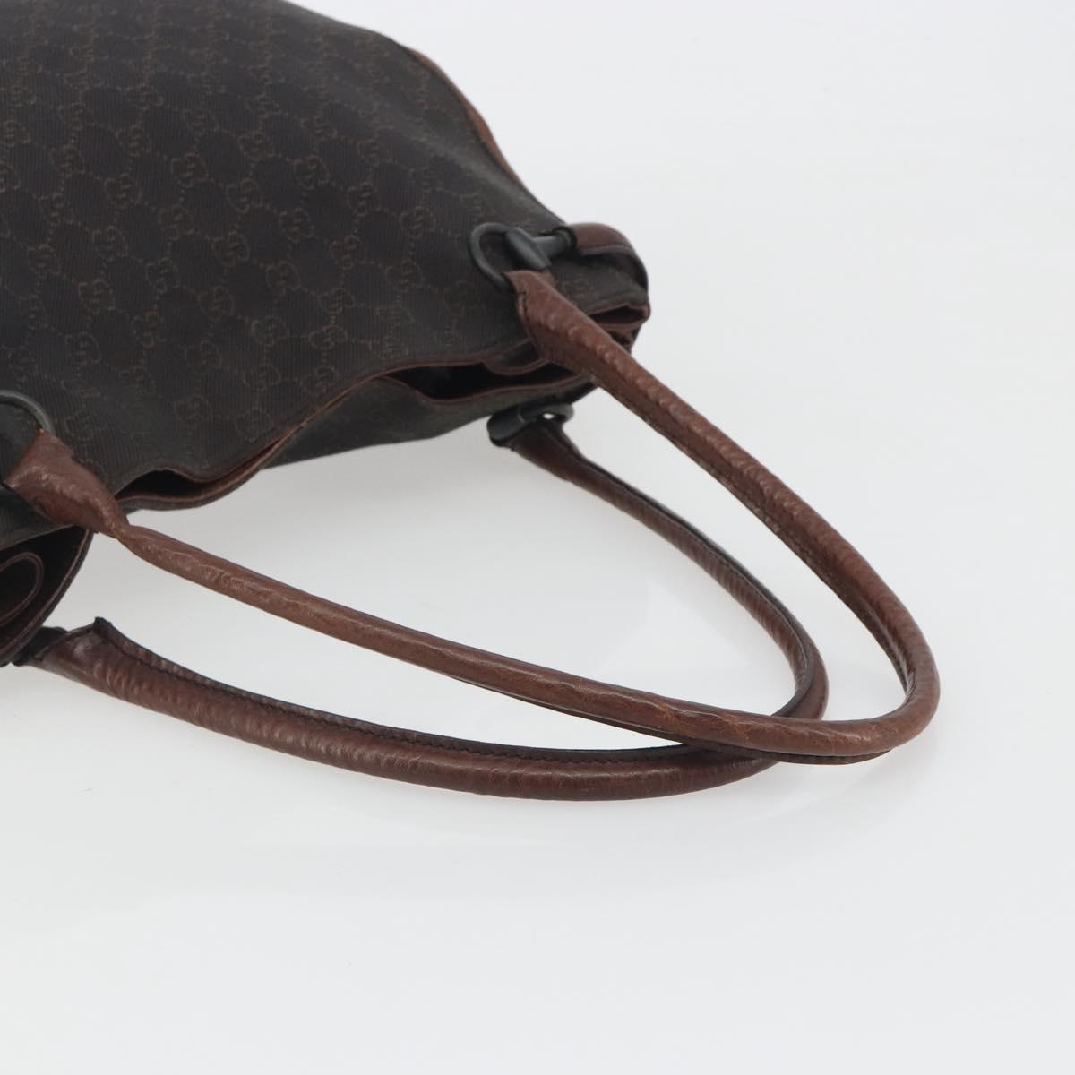 GUCCI GG Canvas Tote Bag Black 101346 Auth 195992