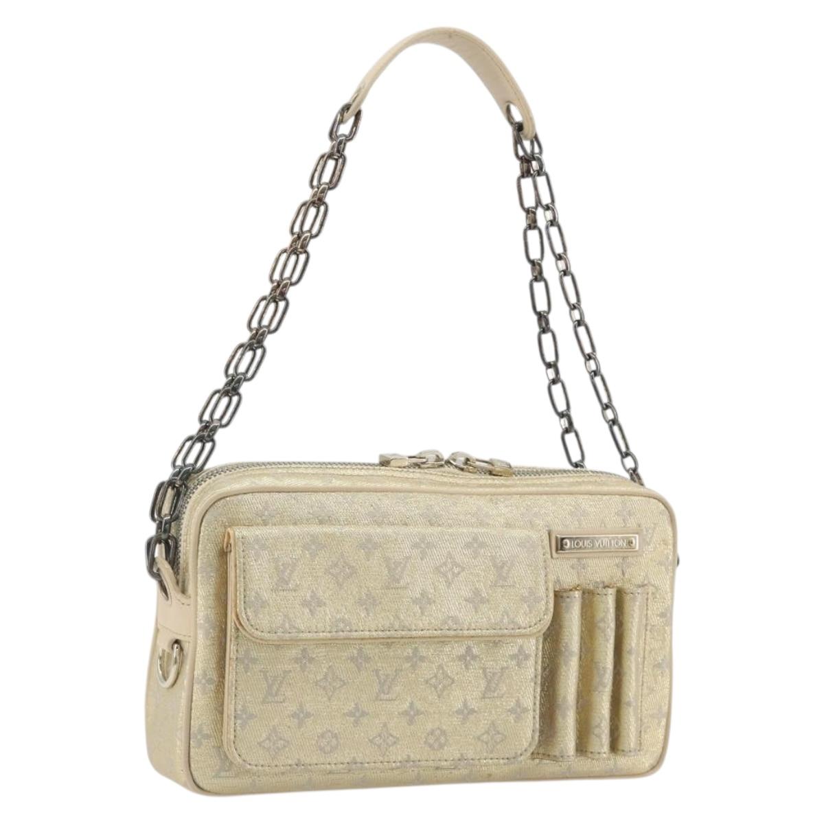 LOUIS VUITTON Monogram Shine McKenna Shoulder Bag Gold M92363 LV Auth 195998V