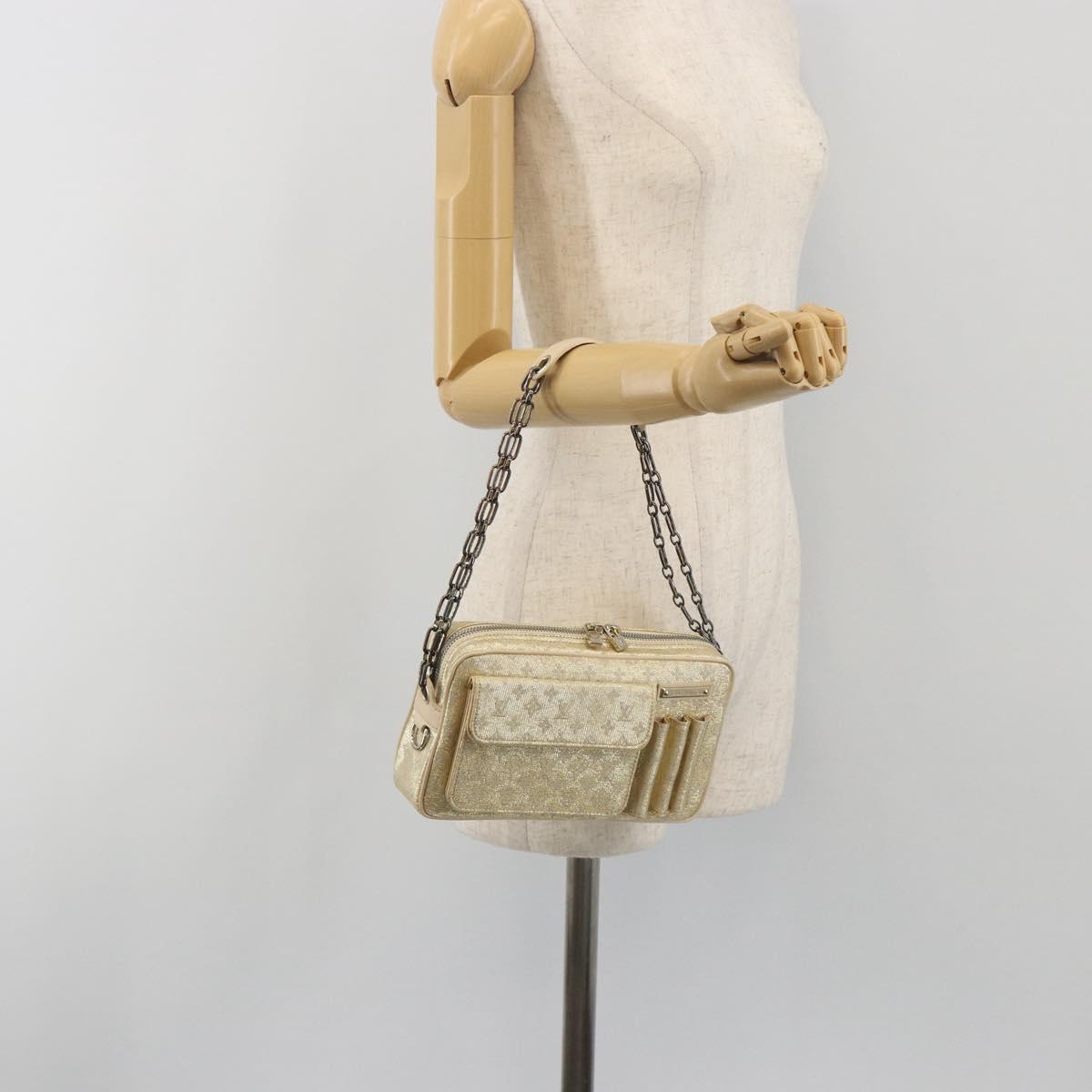 LOUIS VUITTON Monogram Shine McKenna Shoulder Bag Gold M92363 LV Auth 195998V