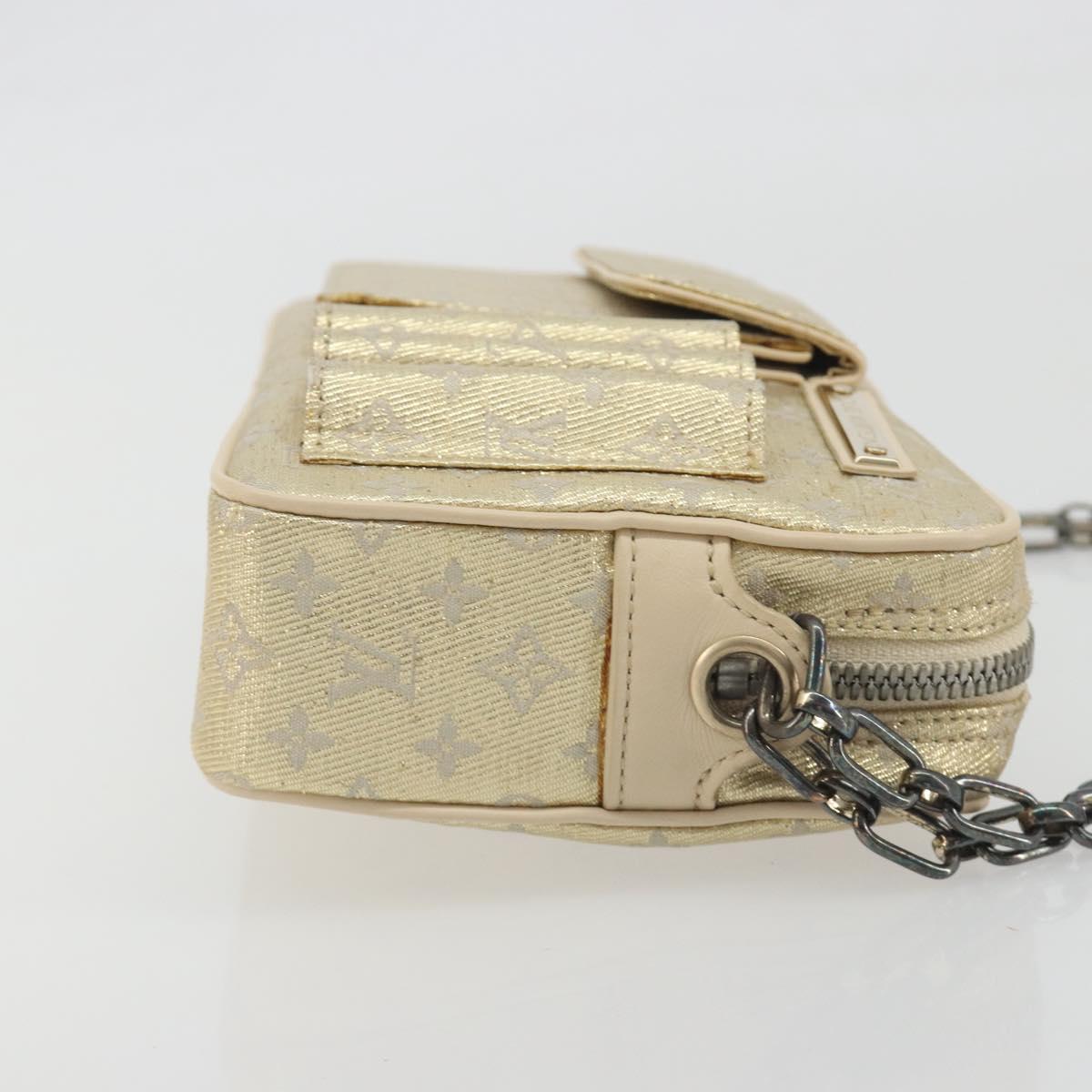 LOUIS VUITTON Monogram Shine McKenna Shoulder Bag Gold M92363 LV Auth 195998V