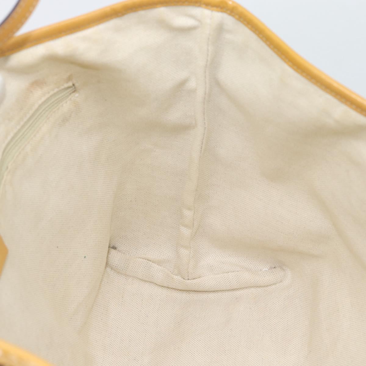 GUCCI GG Canvas Sherry Line Tote Bag Beige Gold 211971 Auth 196002