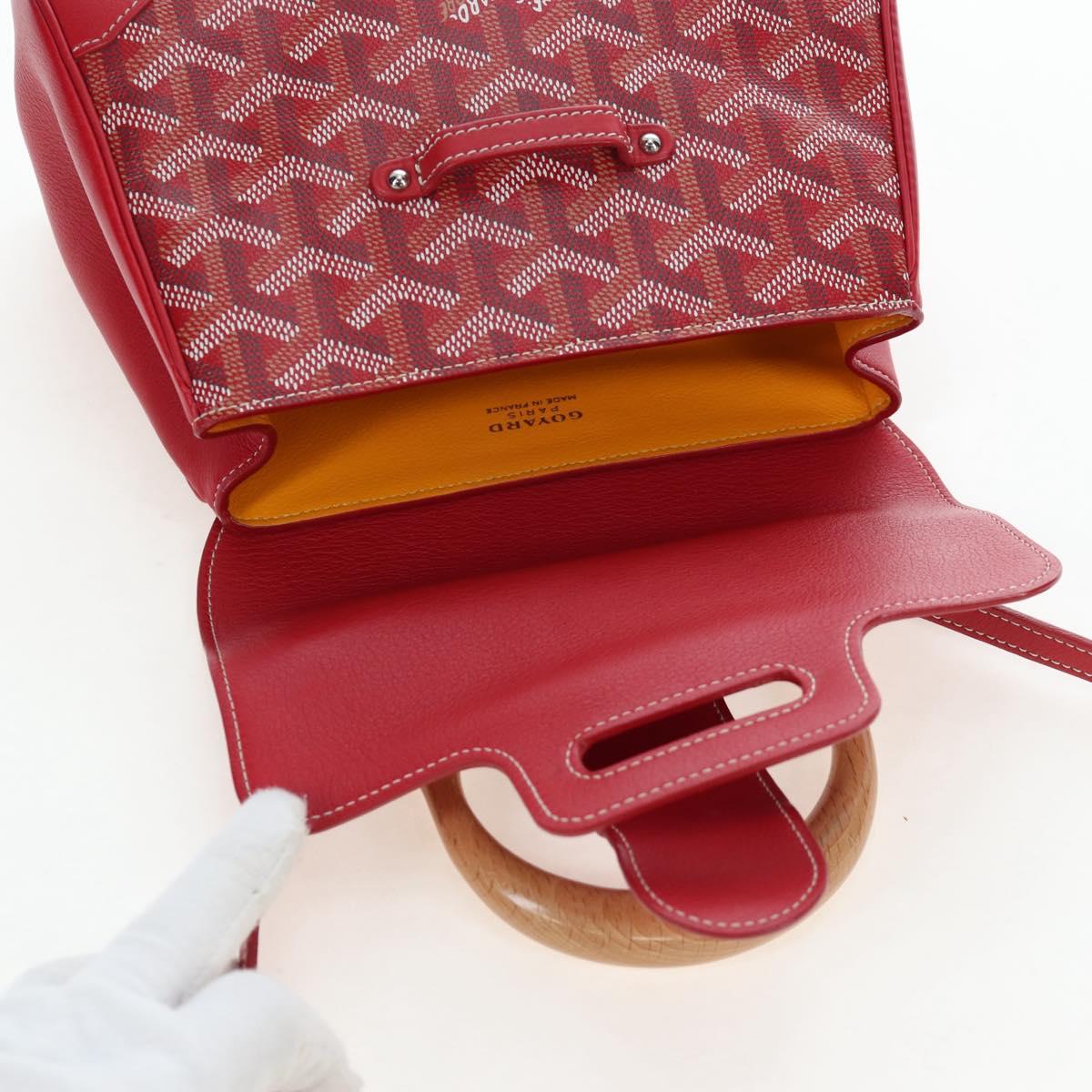 GOYARD Herringbone Saigon Hand Bag PVC Red Auth 196004SM