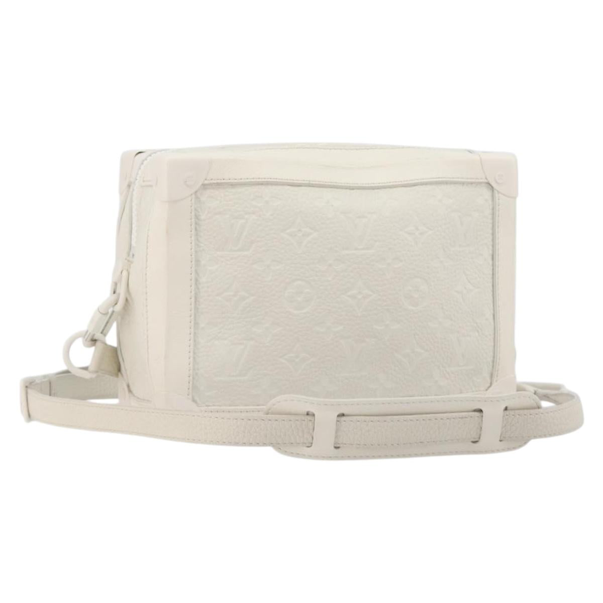LOUIS VUITTON Monogram Empreinte Soft Trunk Bag White M53287 LV Auth 196005V