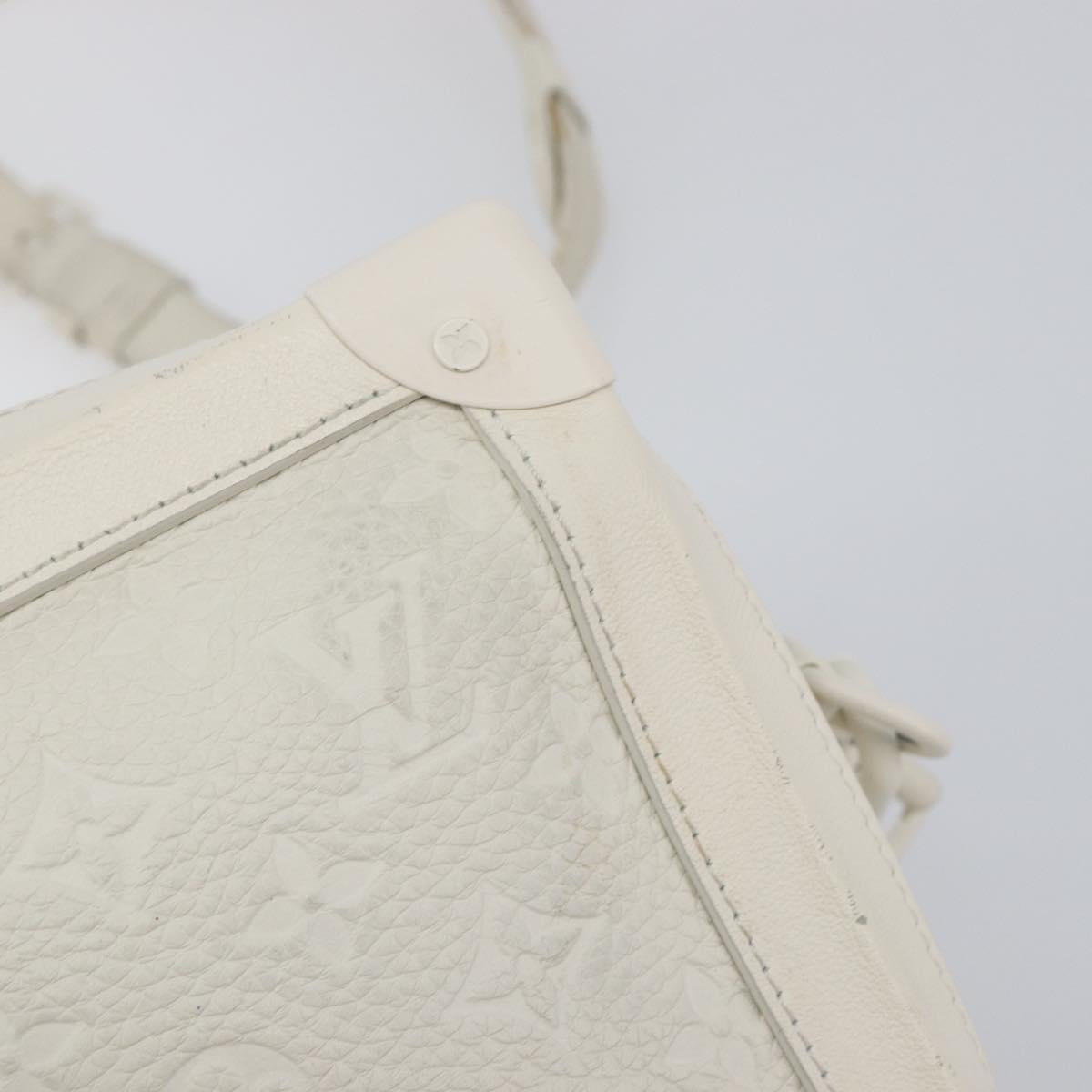 LOUIS VUITTON Monogram Empreinte Soft Trunk Bag White M53287 LV Auth 196005V