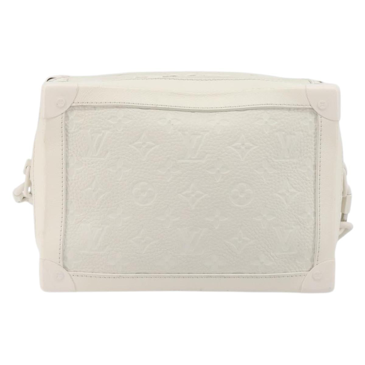 LOUIS VUITTON Monogram Empreinte Soft Trunk Bag White M53287 LV Auth 196005V