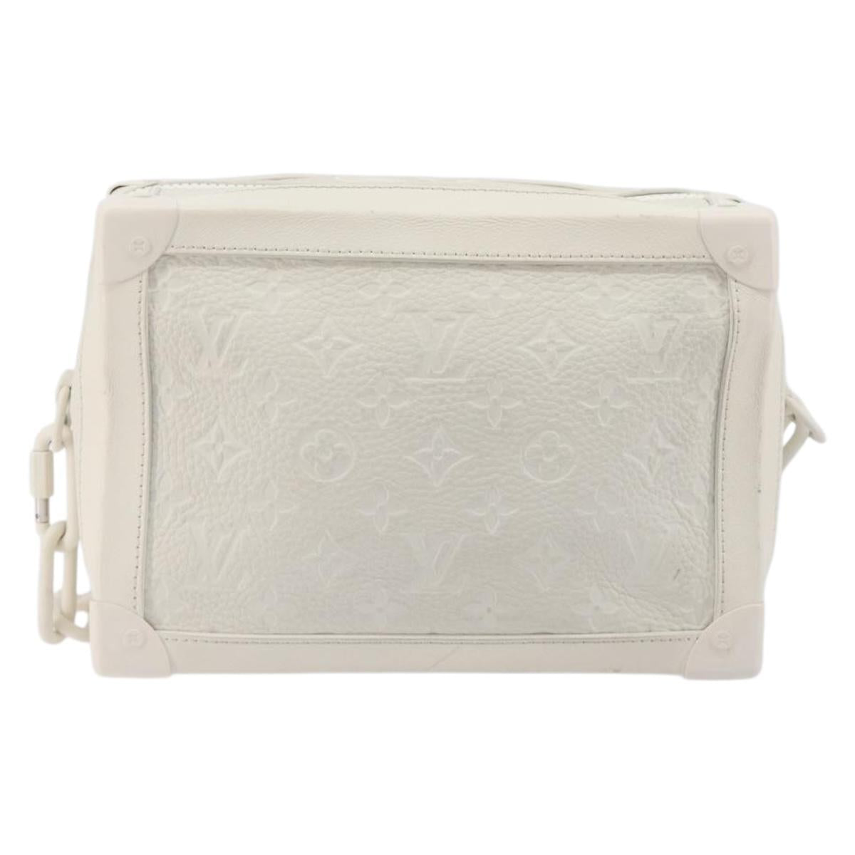 LOUIS VUITTON Monogram Empreinte Soft Trunk Bag White M53287 LV Auth 196005V