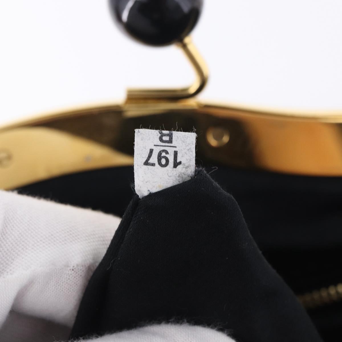Miu Miu Matelasse Shoulder Bag Leather Black Gold Auth 196010M