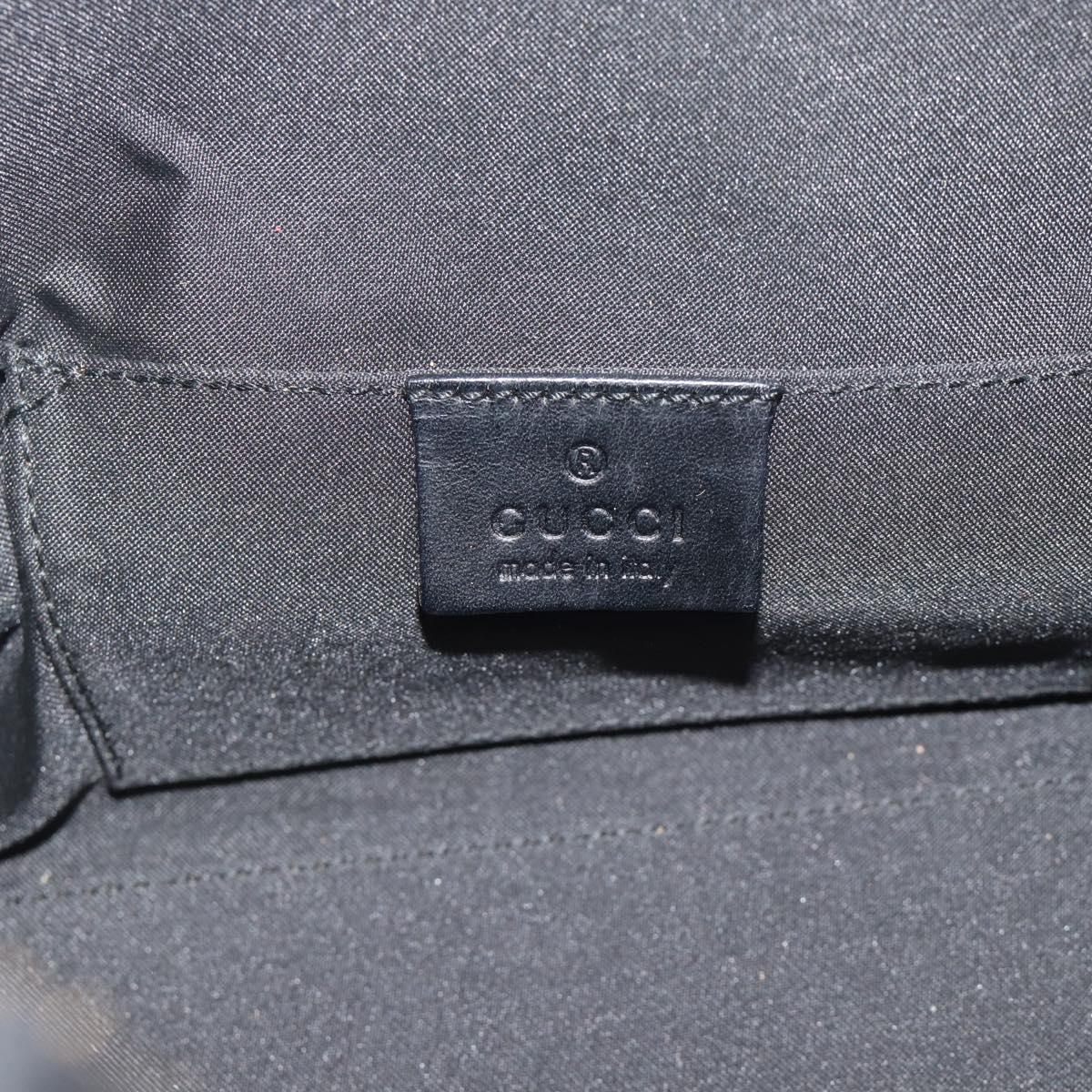 GUCCI GG Canvas Shoulder Bag Black Silver 000 0602 Auth 196015A