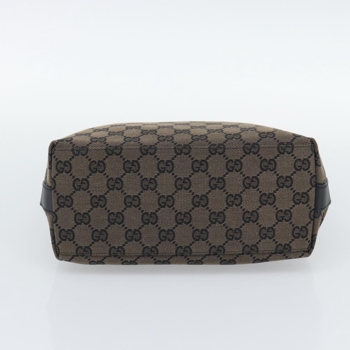 GUCCI GG Canvas Shoulder Bag Black Silver 000 0602 Auth 196015A