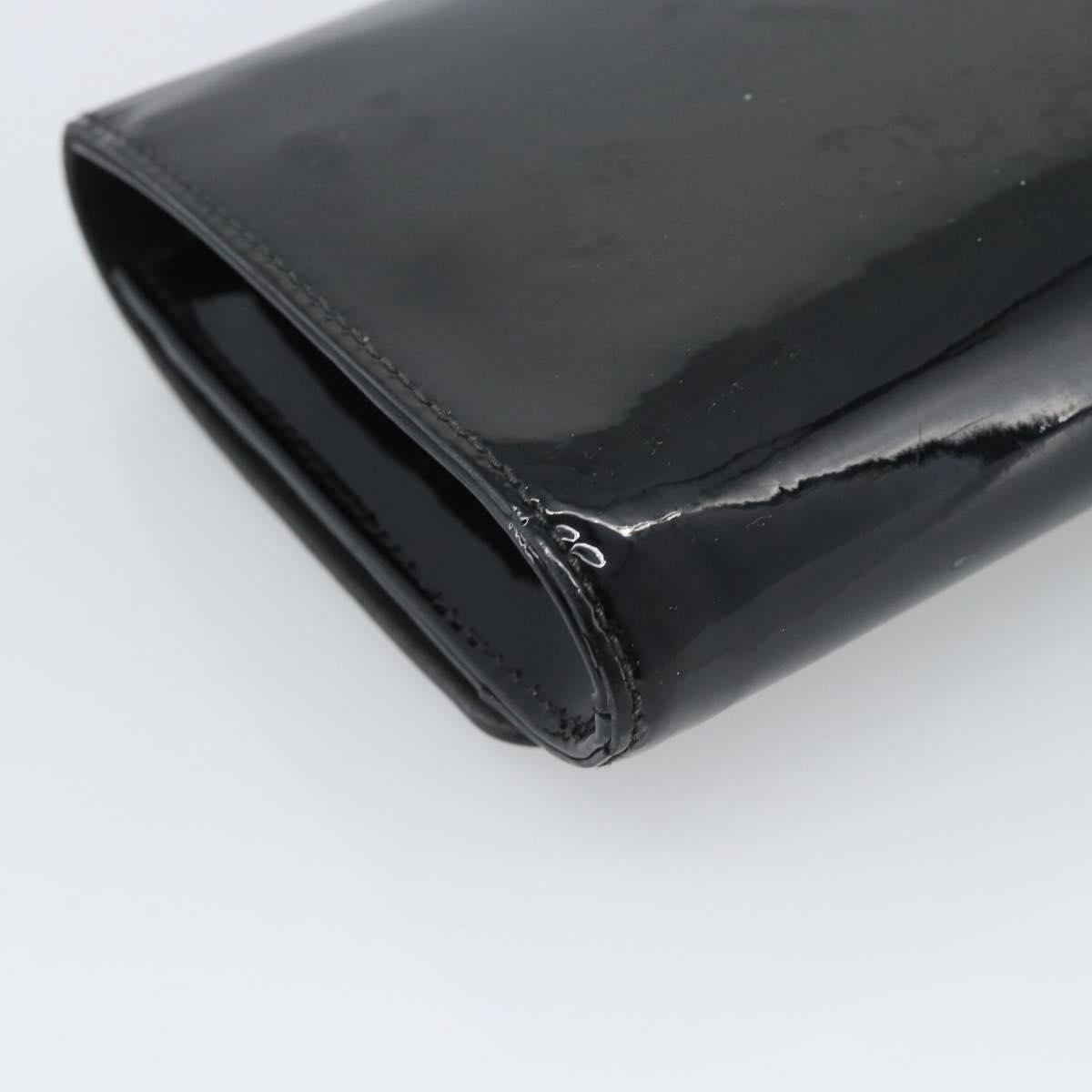 LOUIS VUITTON Pochette Louise EW Bag Patent leather Black M51634 LV Auth 196020