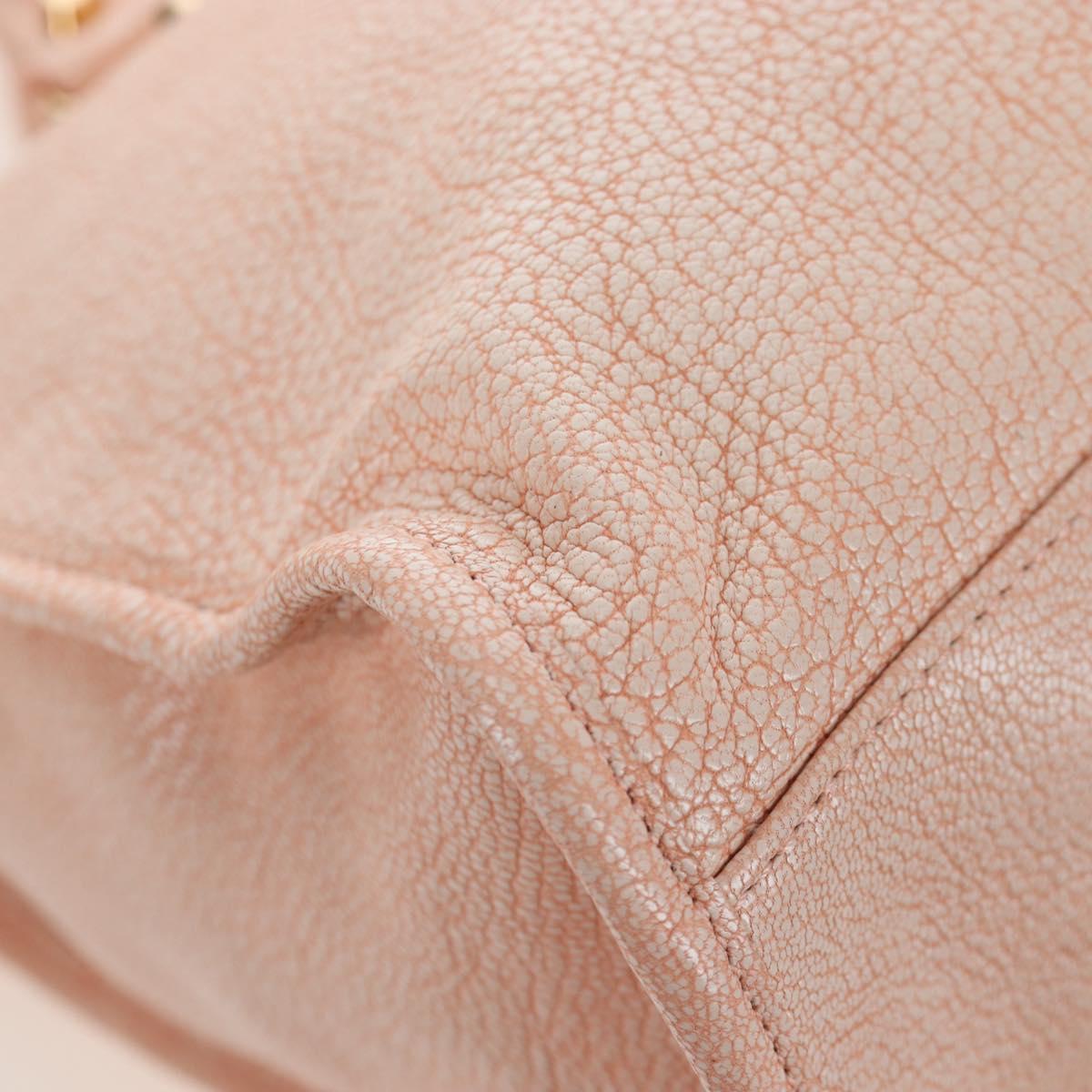 BALENCIAGA Metallic Edge City Bag Leather 2way Pink Gold 390154 Auth 196022M