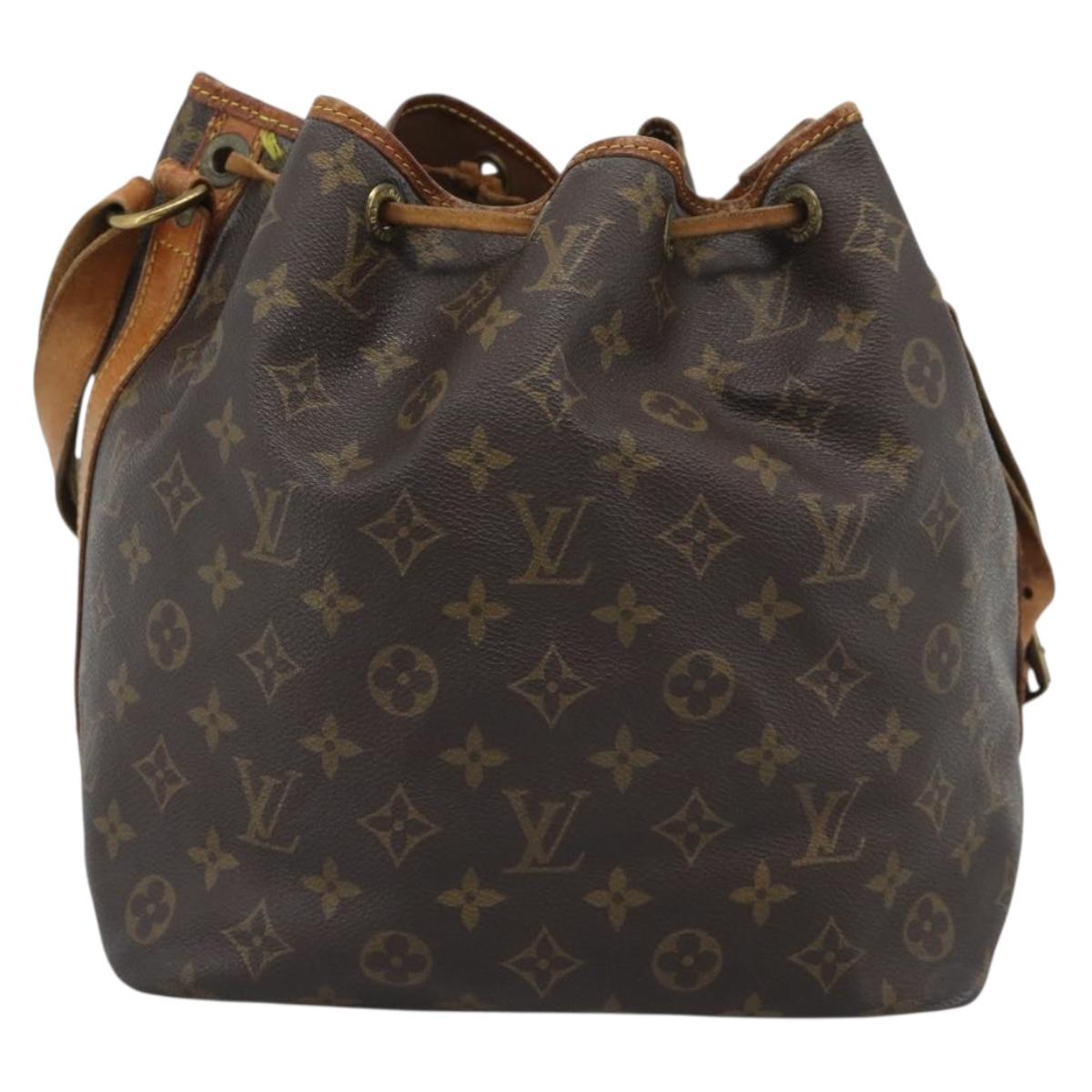 LOUIS VUITTON Monogram Petit Noe Shoulder Bag M42226 LV Auth 196026
