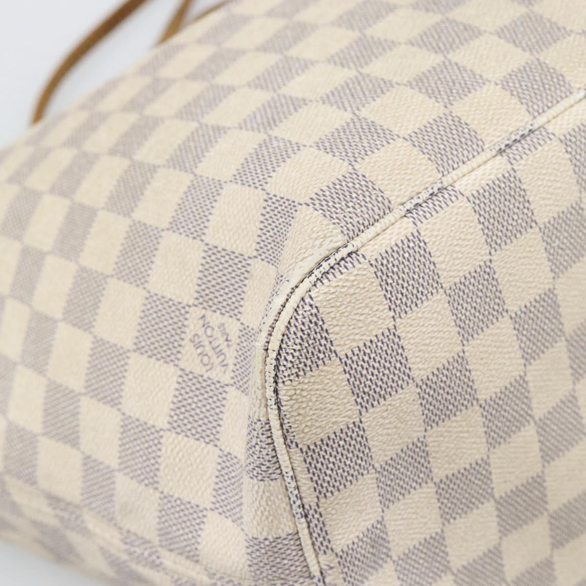 LOUIS VUITTON Damier Azur Neverfull MM Tote Bag N41605 LV Auth 196028