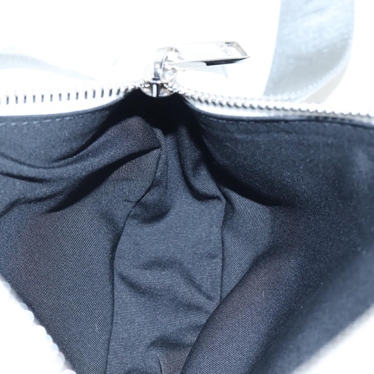 Christian Dior Saddle Bag Body Bag Leather Gray Silver Auth 196031V