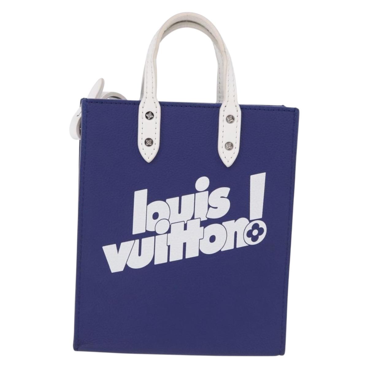 LOUIS VUITTON Sac XS Hand Bag Leather Blue M80841 LV Auth 196032M