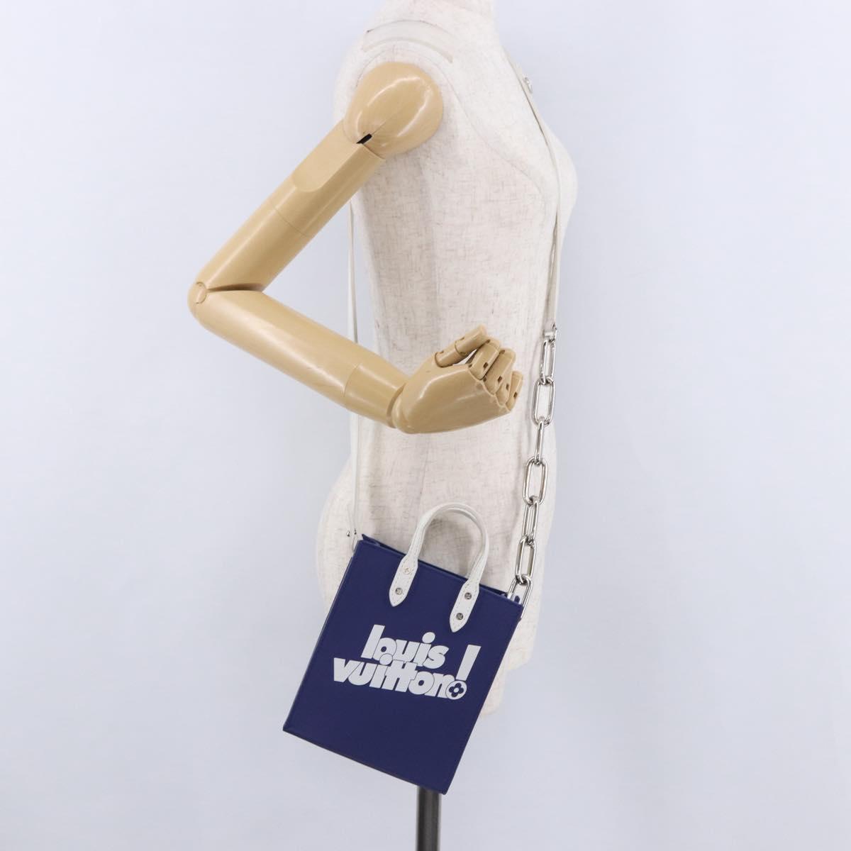 LOUIS VUITTON Sac XS Hand Bag Leather Blue M80841 LV Auth 196032M