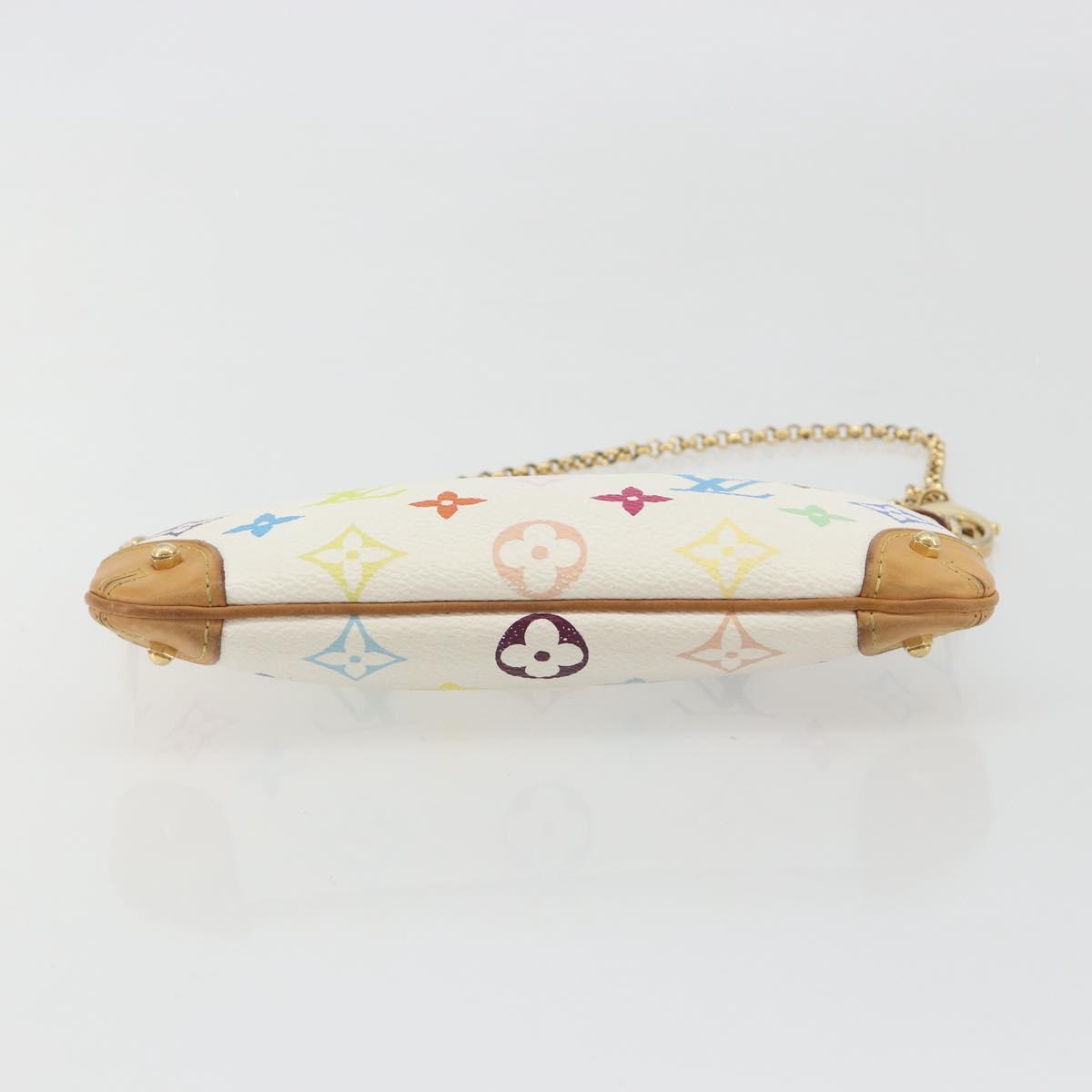LOUIS VUITTON Monogram Multicolor Pochette Mira MM White M60096 LV Auth 196035V