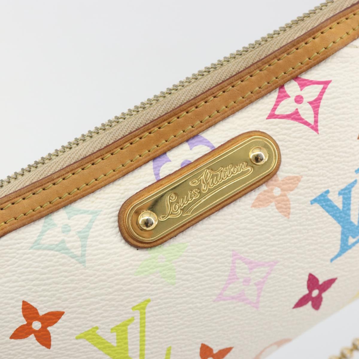 LOUIS VUITTON Monogram Multicolor Pochette Mira MM White M60096 LV Auth 196035V