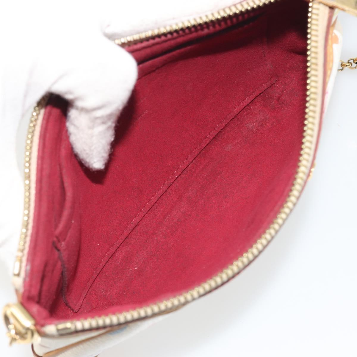 LOUIS VUITTON Monogram Multicolor Pochette Mira MM White M60096 LV Auth 196035V