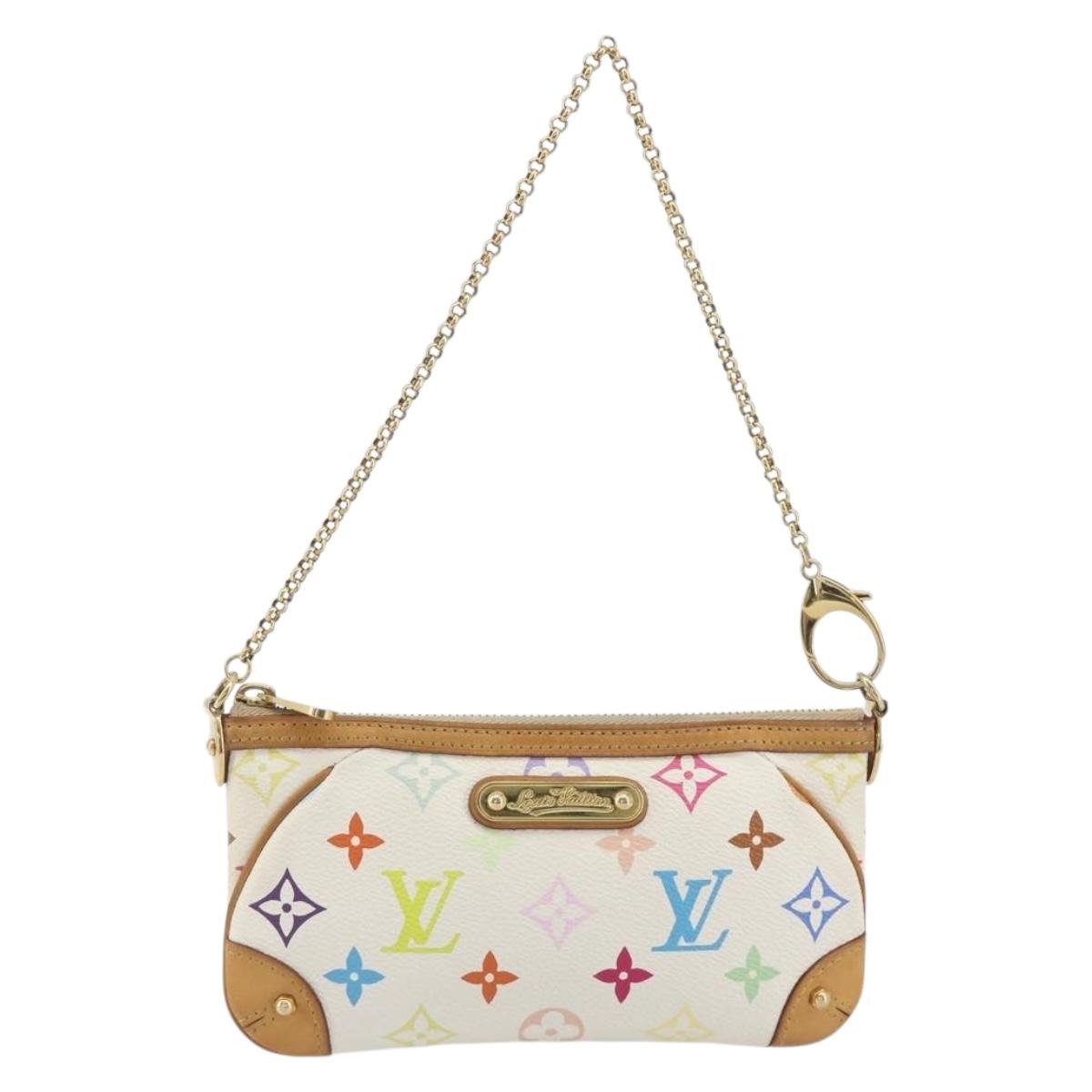 LOUIS VUITTON Monogram Multicolor Pochette Mira MM White M60096 LV Auth 196035V