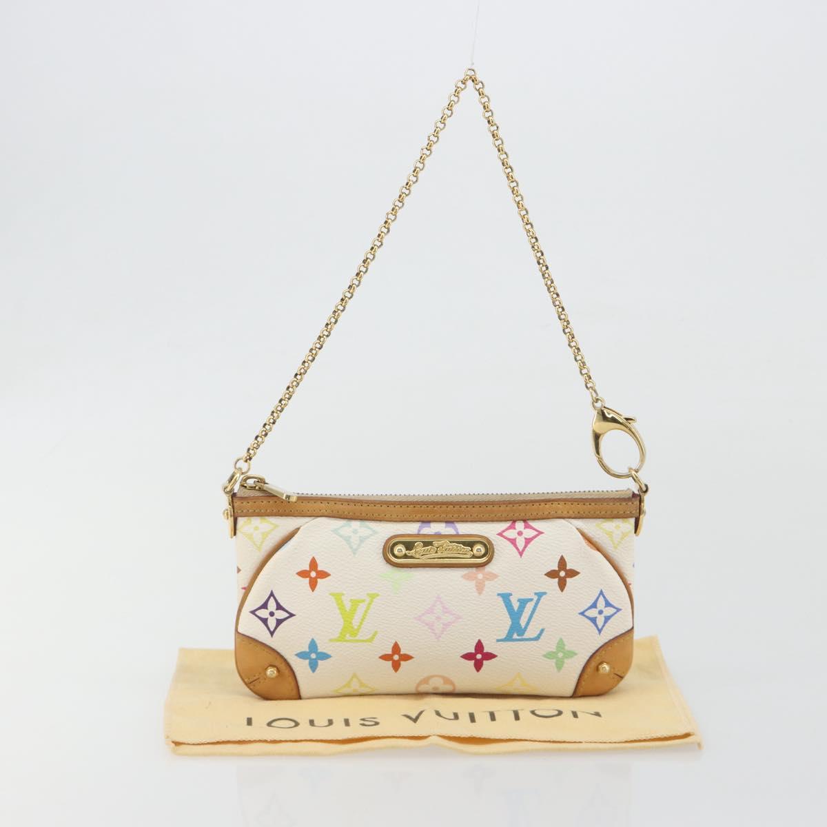 LOUIS VUITTON Monogram Multicolor Pochette Mira MM White M60096 LV Auth 196035V