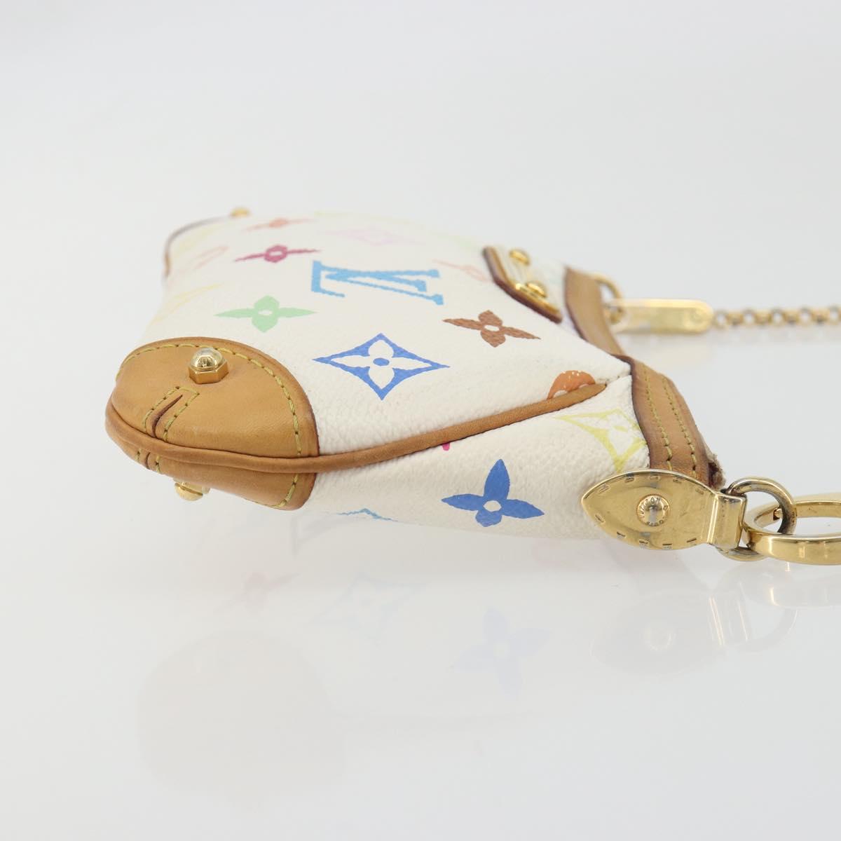 LOUIS VUITTON Monogram Multicolor Pochette Mira MM White M60096 LV Auth 196035V