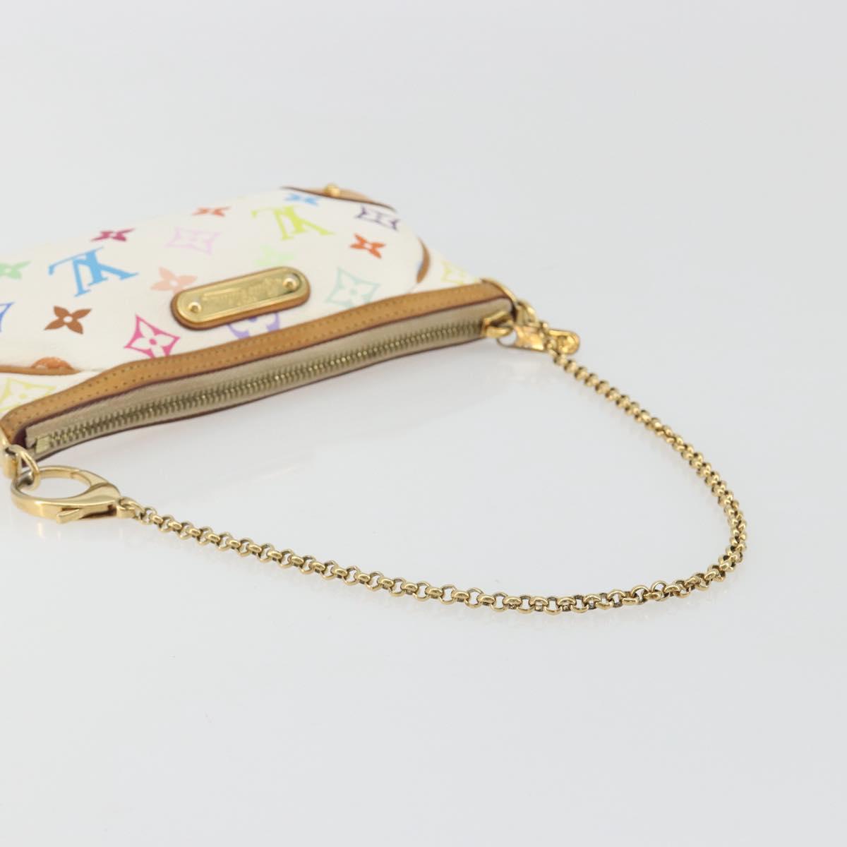 LOUIS VUITTON Monogram Multicolor Pochette Mira MM White M60096 LV Auth 196035V