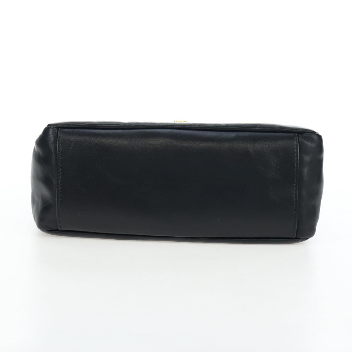 BALENCIAGA Monaco Sling Bag Leather Black Gold 787896 Auth 196040M