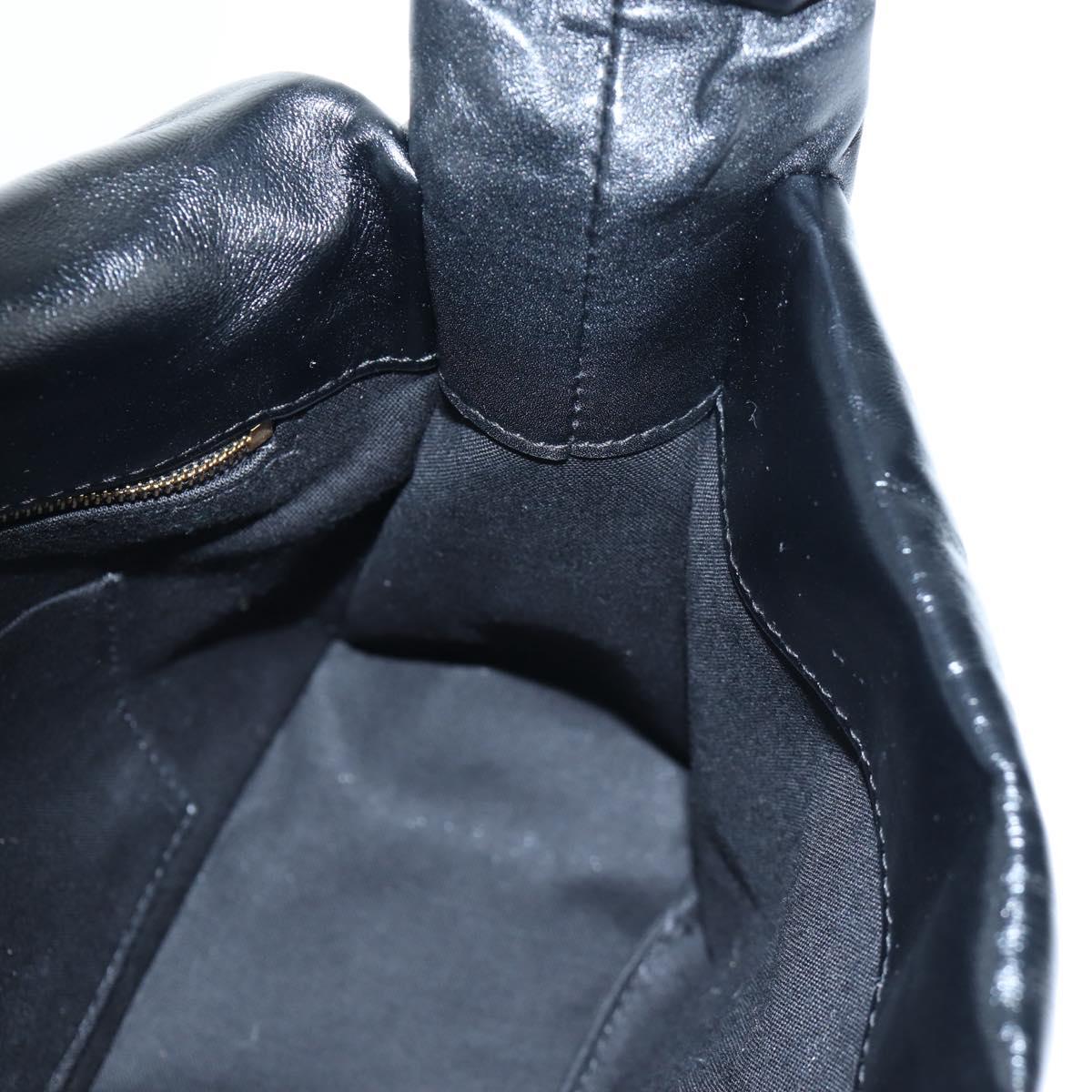 BALENCIAGA Monaco Sling Bag Leather Black Gold 787896 Auth 196040M