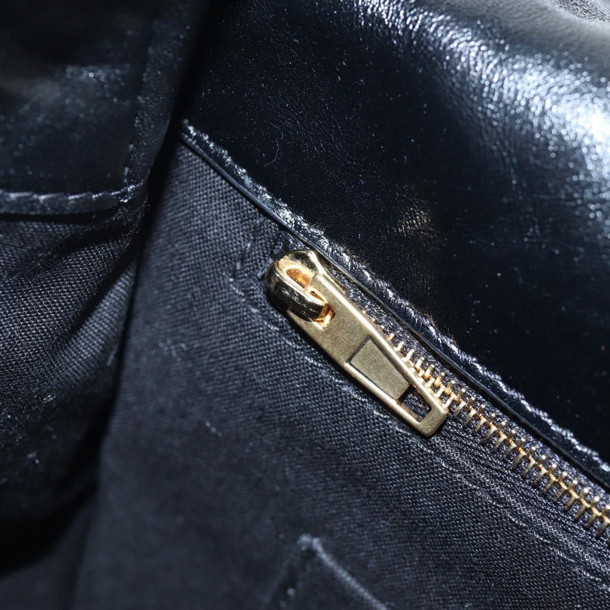 BALENCIAGA Monaco Sling Bag Leather Black Gold 787896 Auth 196040M