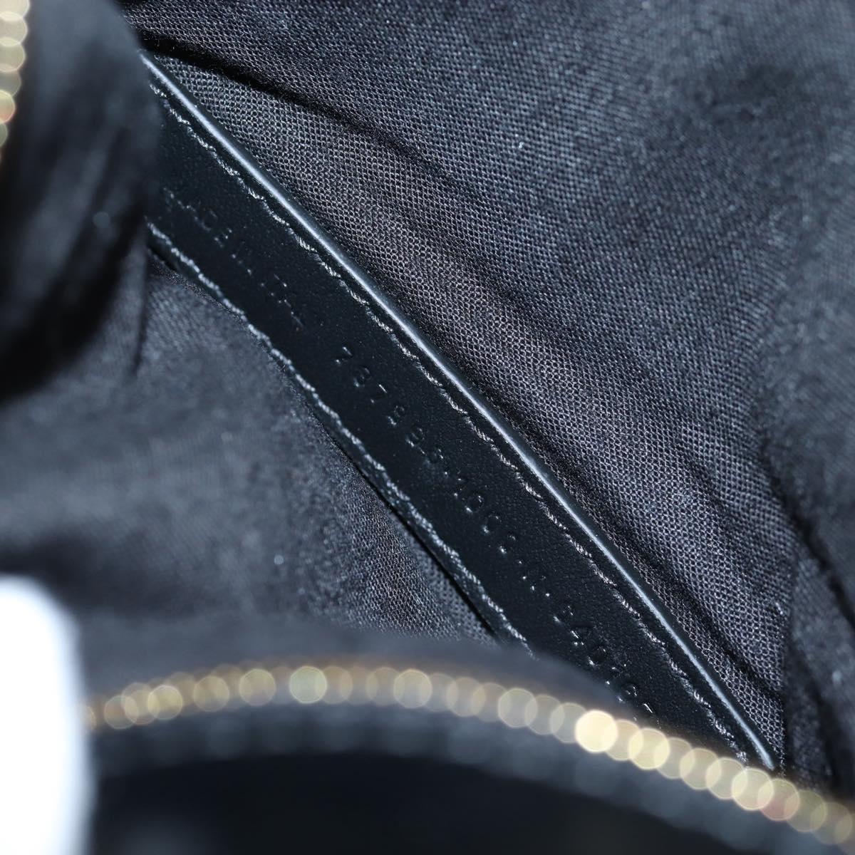 BALENCIAGA Monaco Sling Bag Leather Black Gold 787896 Auth 196040M