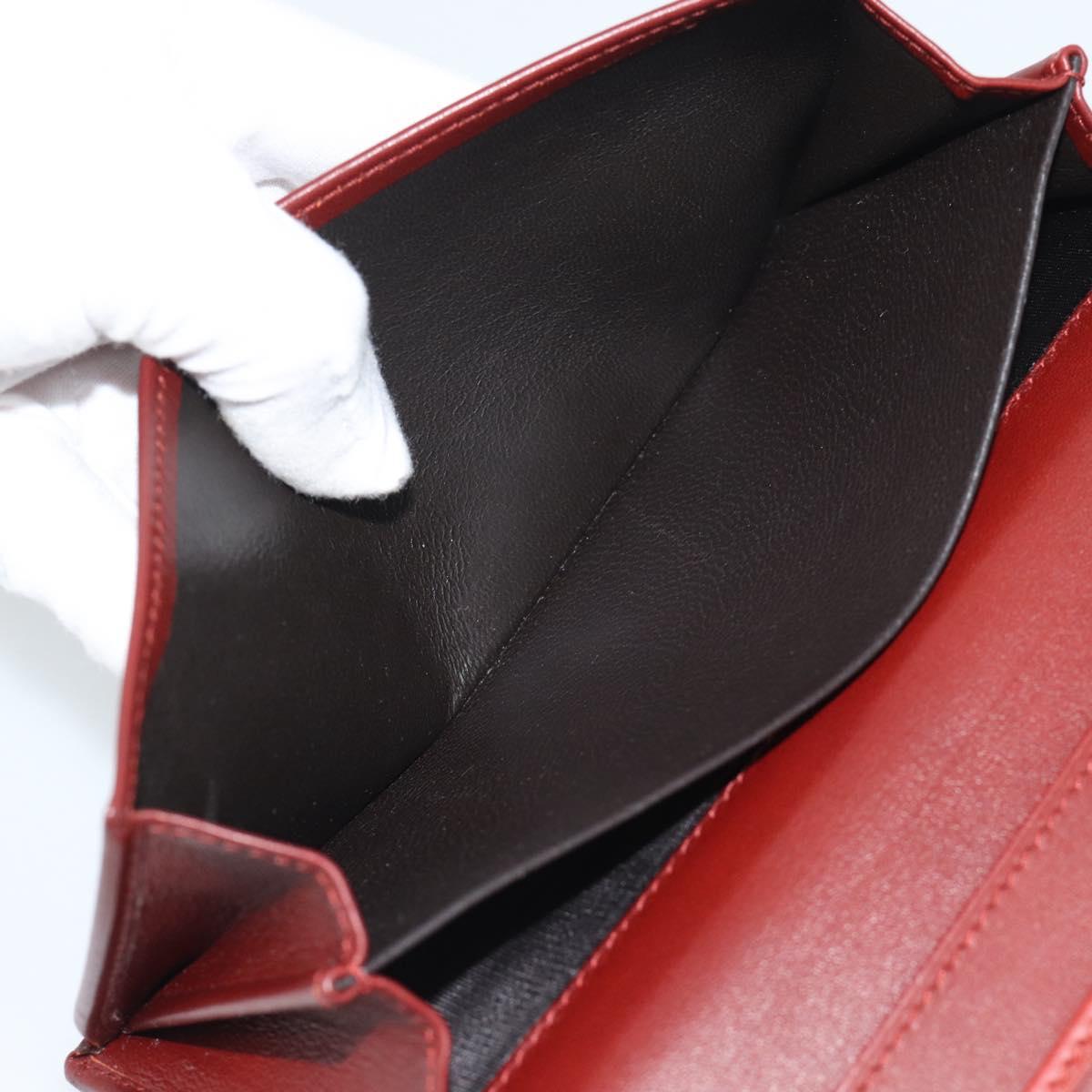 GUCCI GG Canvas Guccissima Long Wallet Red 282426 Auth 196044A