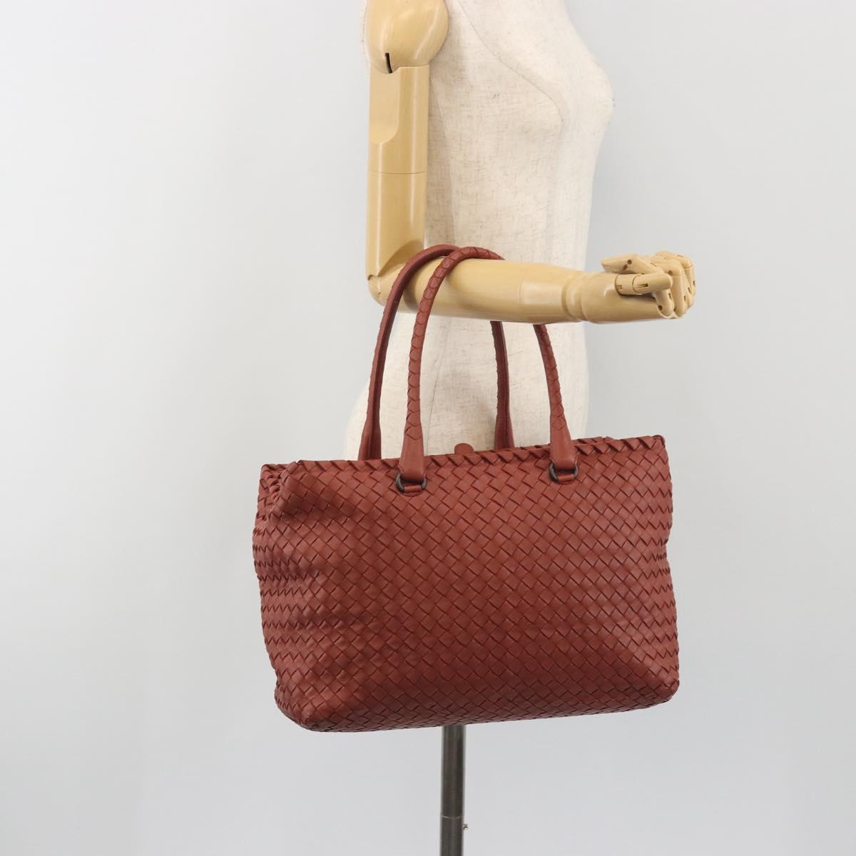 BOTTEGA VENETA INTRECCIATO Tote Bag Leather Brown Auth 196054V